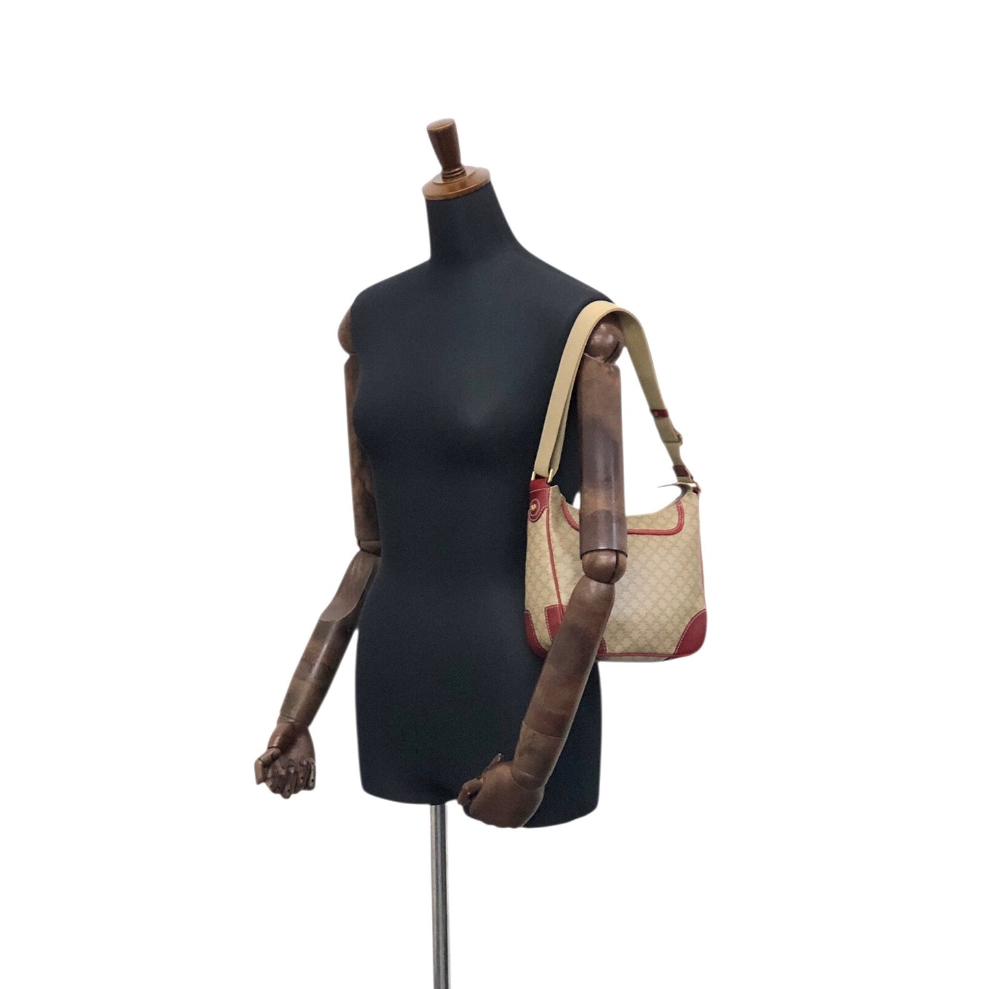 CELINE Macadam Shoulder bag Beige Vintage ebftjm