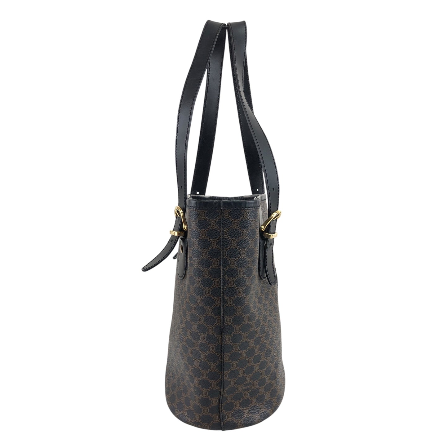 CELINE Macadam Blason Shoulder bag Totebag Black Vintage ean3kc