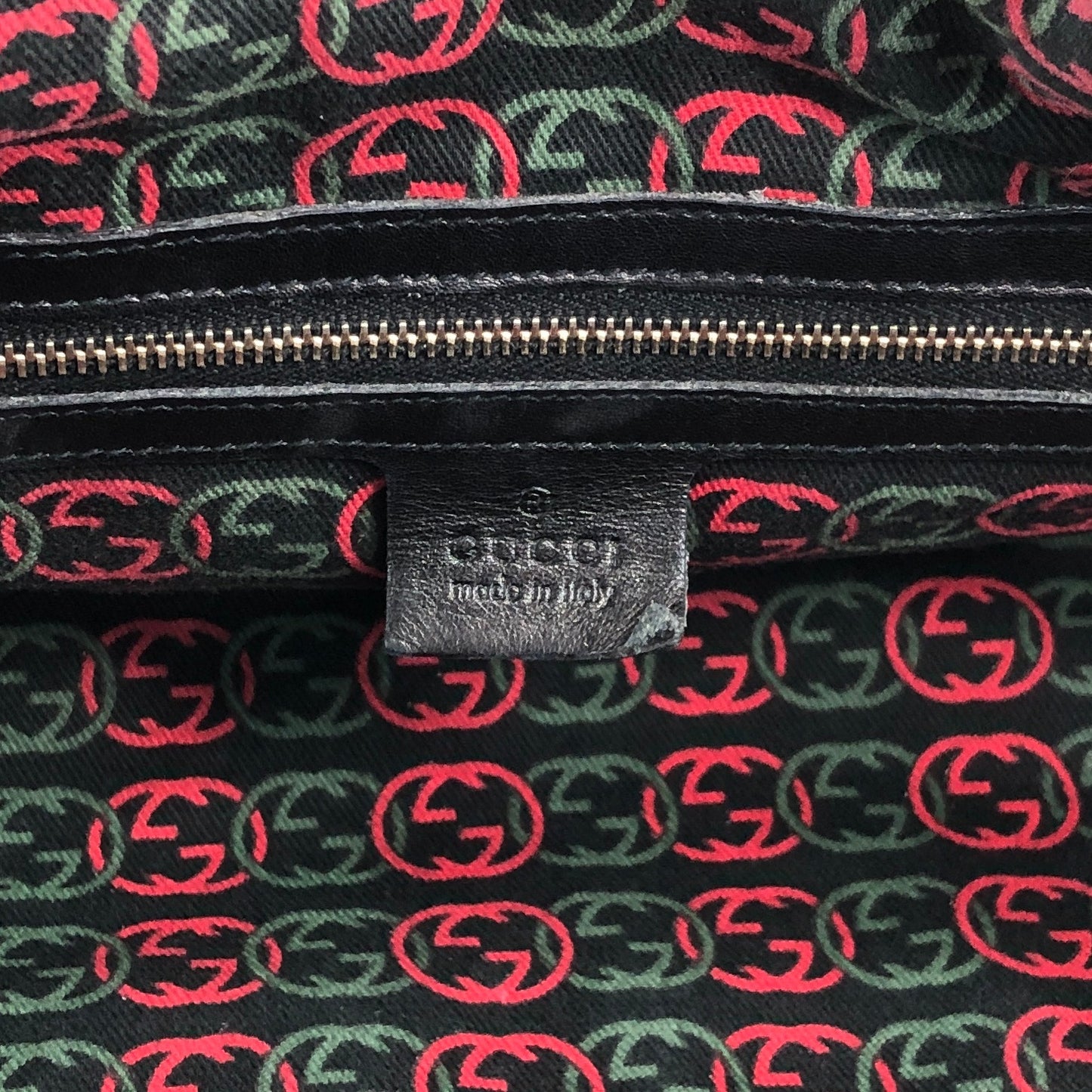 GUCCI GG Motif Small Boston bag Handbag Black Vintage f7jncz