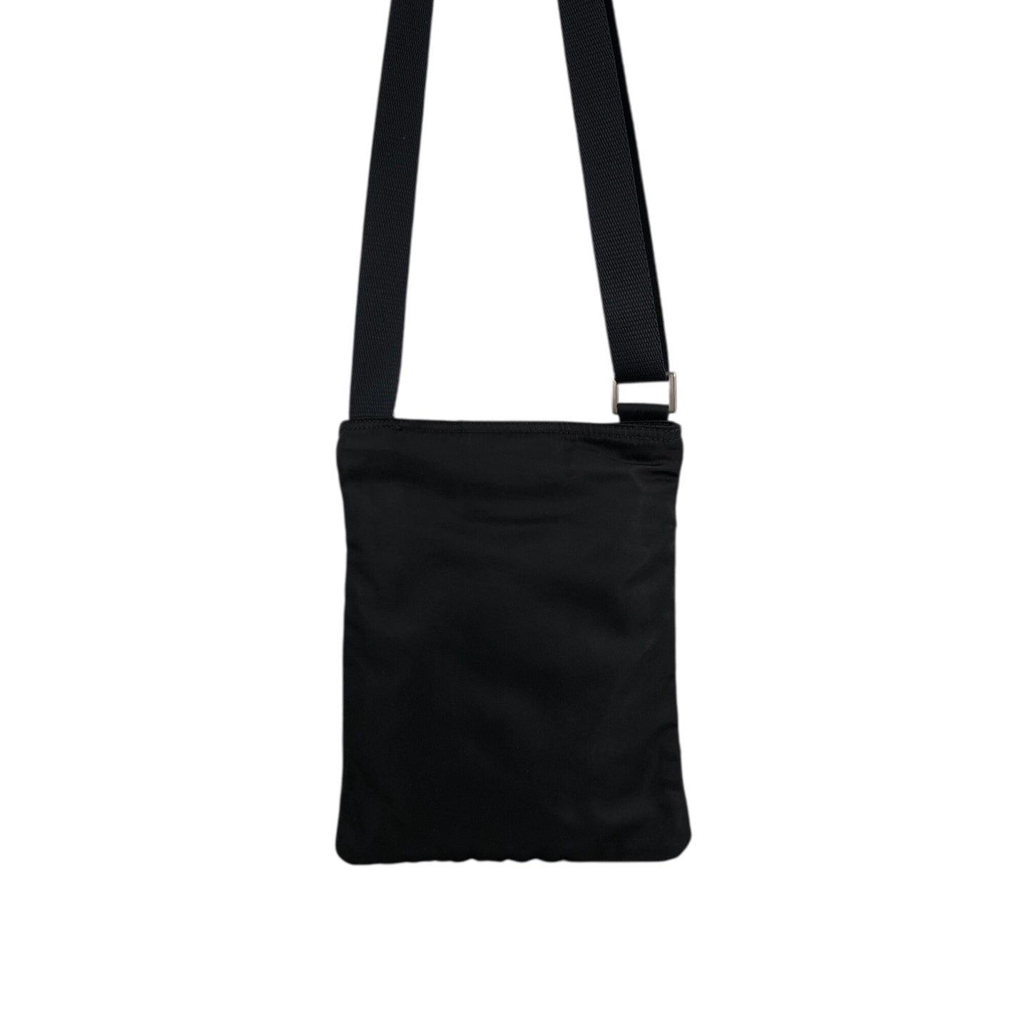 PRADA Tessuto Triangle Logo Shoulder bag Black Vintage upcrup