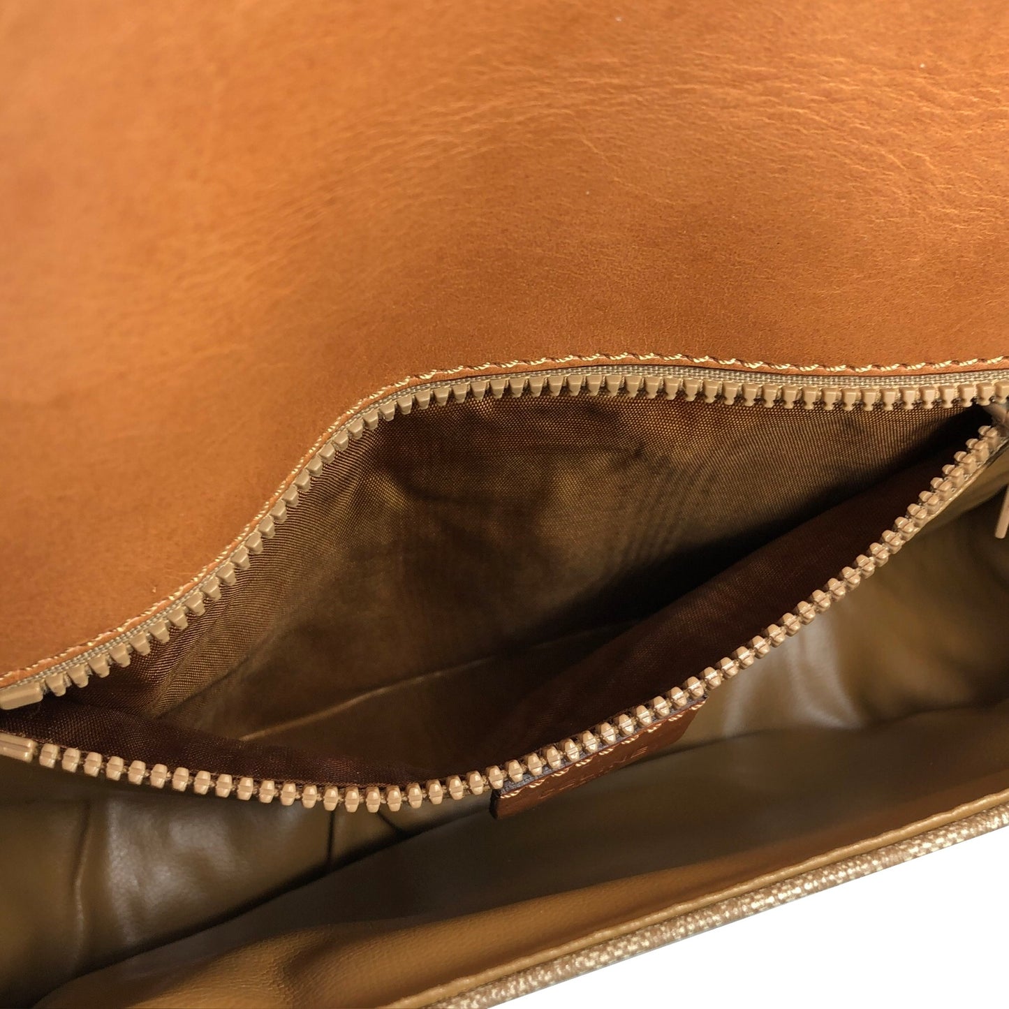 CELINE Macadam PVC Leather Crossbody Shoulder bag Beige Vintage vgsu6a