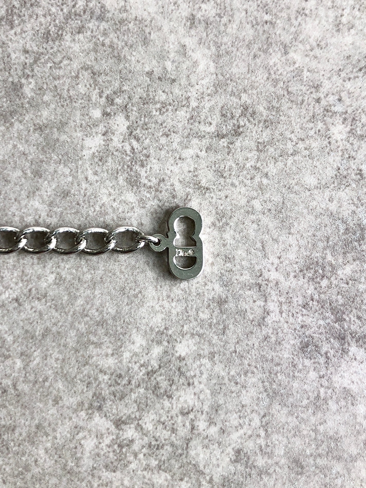 Christian Dior Logo Motif Bracelet Silver Vintage 8fv4hs