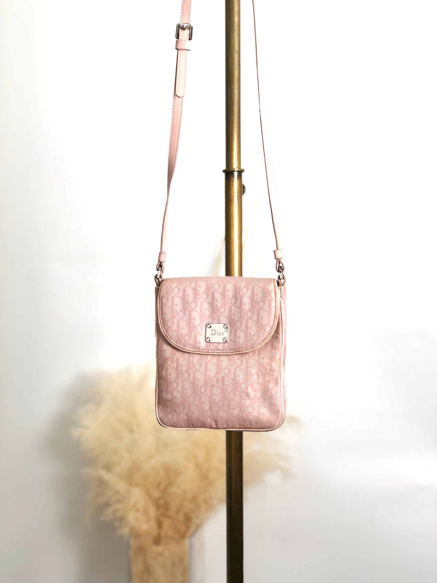 Christian Dior Trotter 小號肩背包 粉紅色 復古 fz28hu