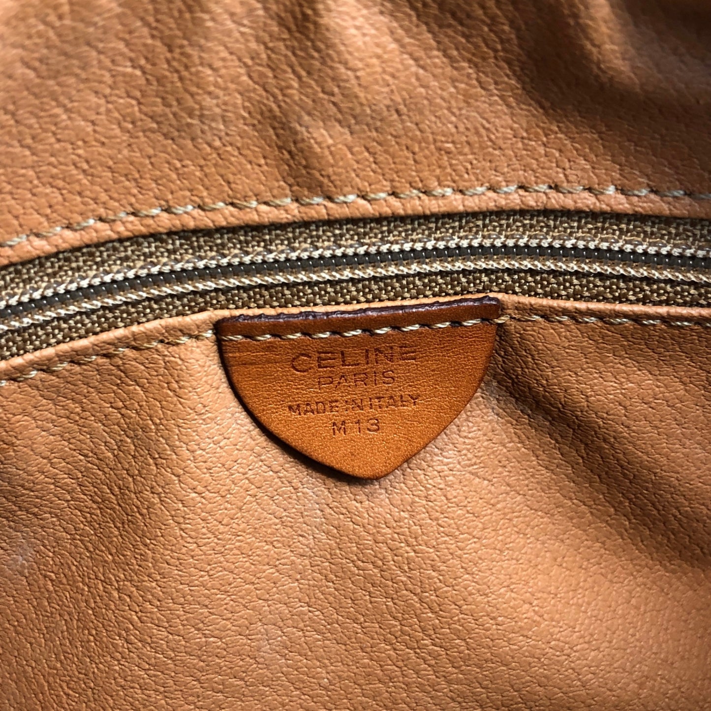 CELINE Macadam Two-way Small Boston bag Shoulder bag Brown Vintage xm7k3z