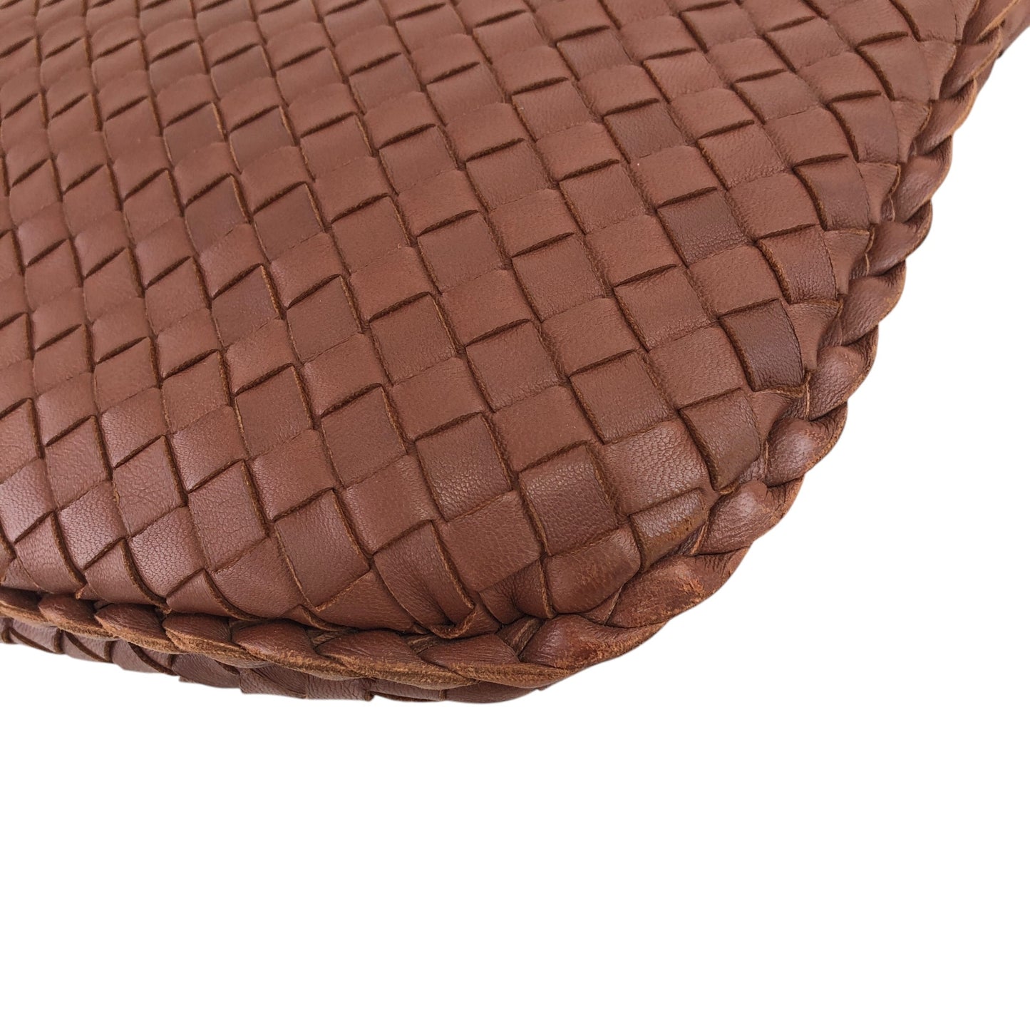 Bottega Veneta Intrecciato Shoulder bag Hobobag Brown Vintage dnw2ax