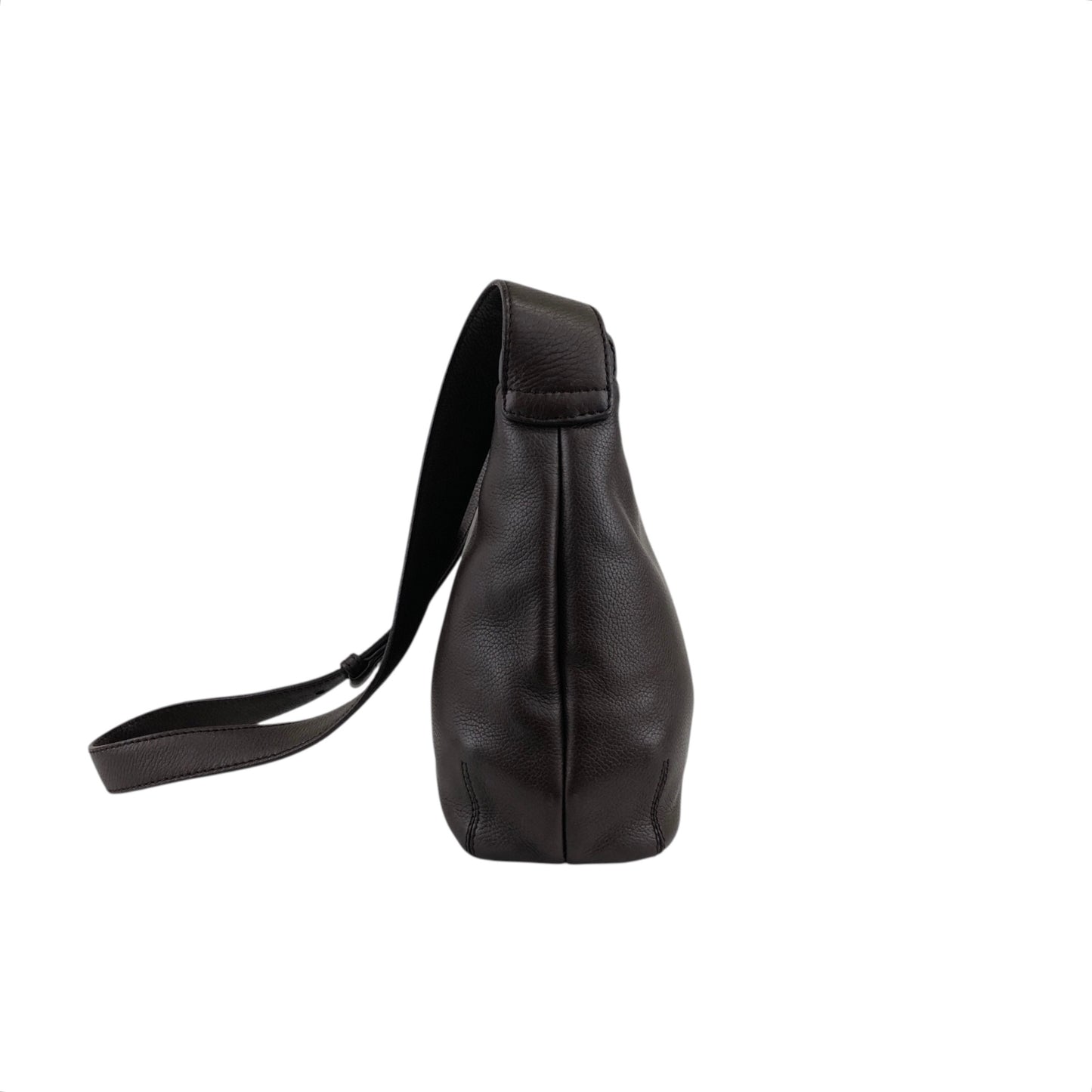 LOEWE Logo Embossed Shoulder bag Brown Vintage fudn6n