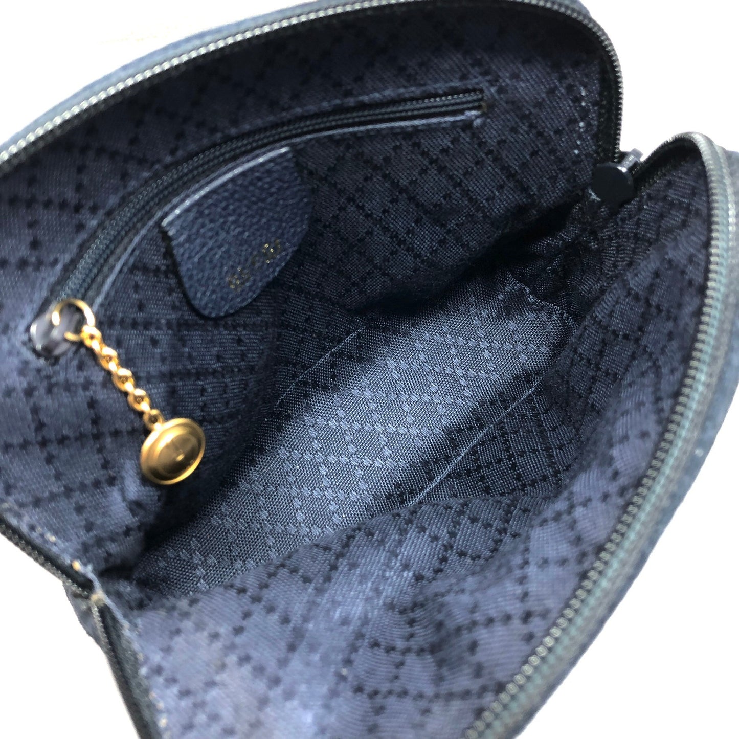 GUCCI Bamboo Two-way Handbag Shoulder bag Navy Vintage vtxfej