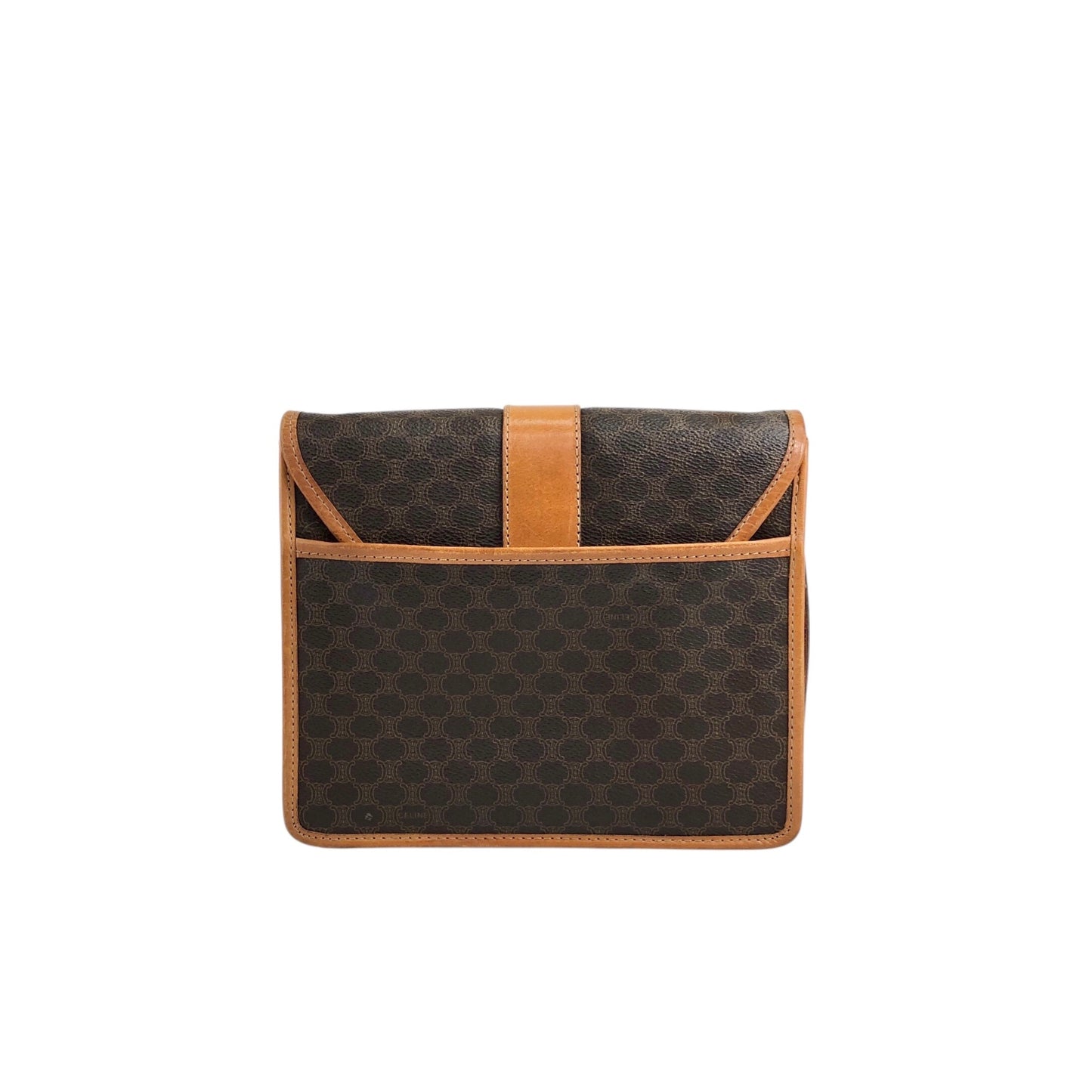 CELINE Macadam Medal Motif 肩背包 棕色 復古 tab6bn