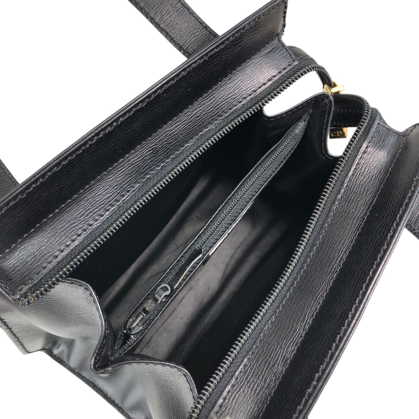 Christian Dior Logo Small Handbag Black Vintage f27cnx
