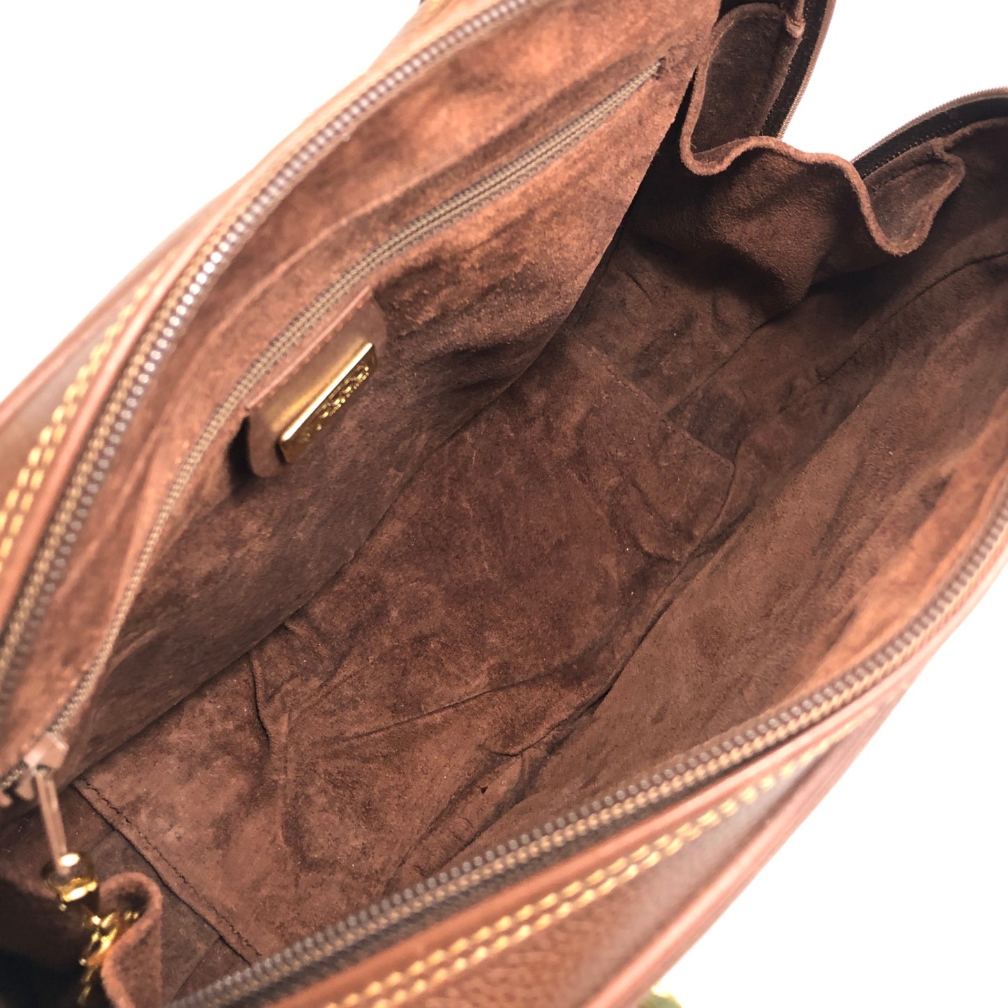 GUCCI Logo Embossed Handbag Boston bag Brown Vintage 7vibey