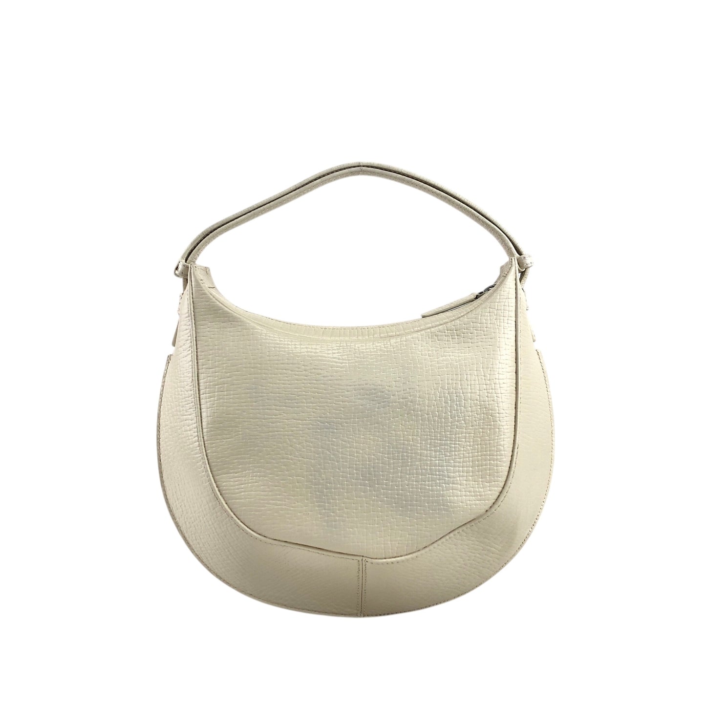 LOEWE Logo Embossed Shoulder bag Hobobag Ivory Vintage 4kksw6