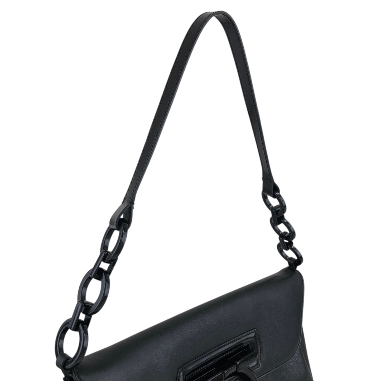 Salvatore Ferragamo Gancini 單肩包 Hobobag 黑色 復古 5vrh26