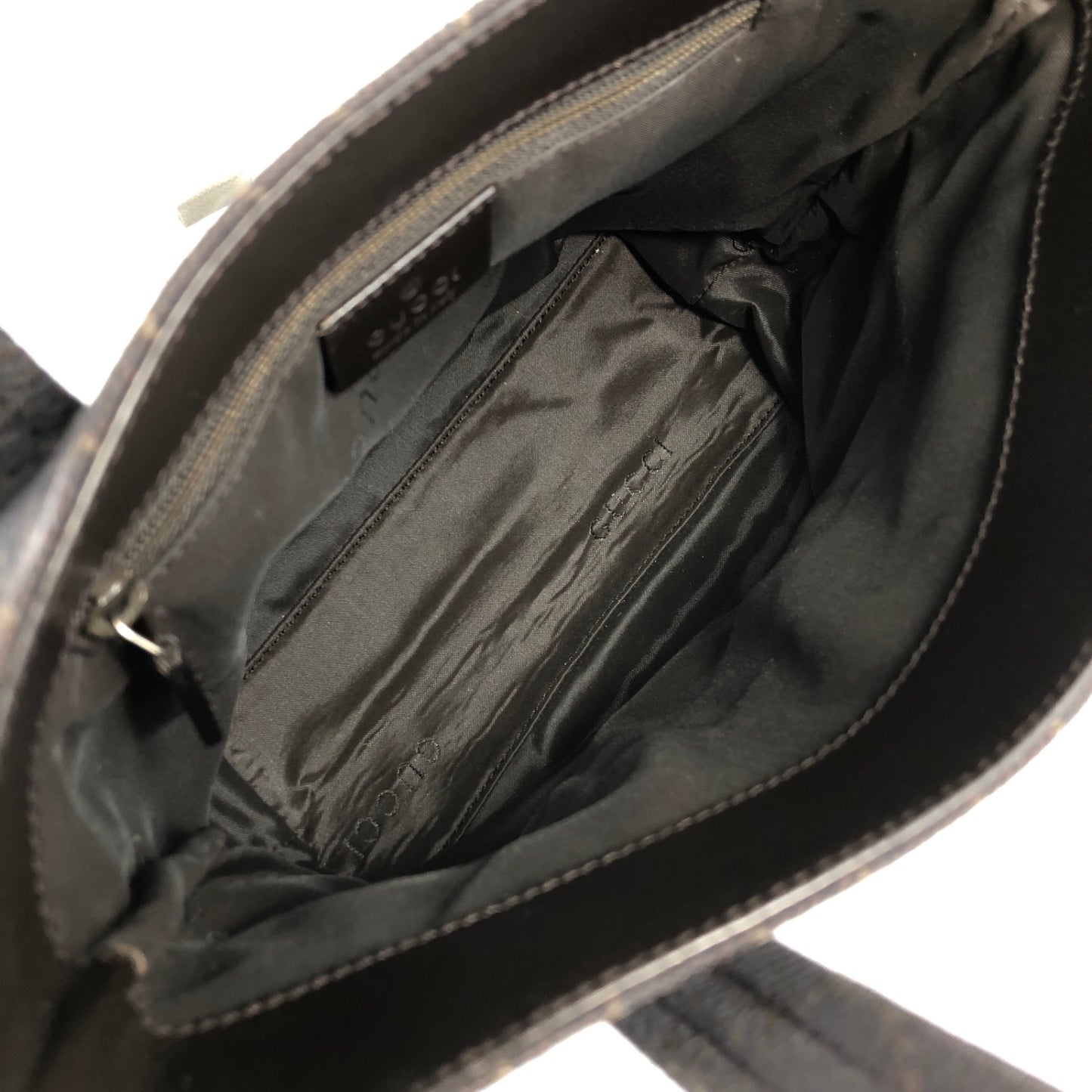 GUCCI GG Canvas Handbag Brown Vintage rvtuey