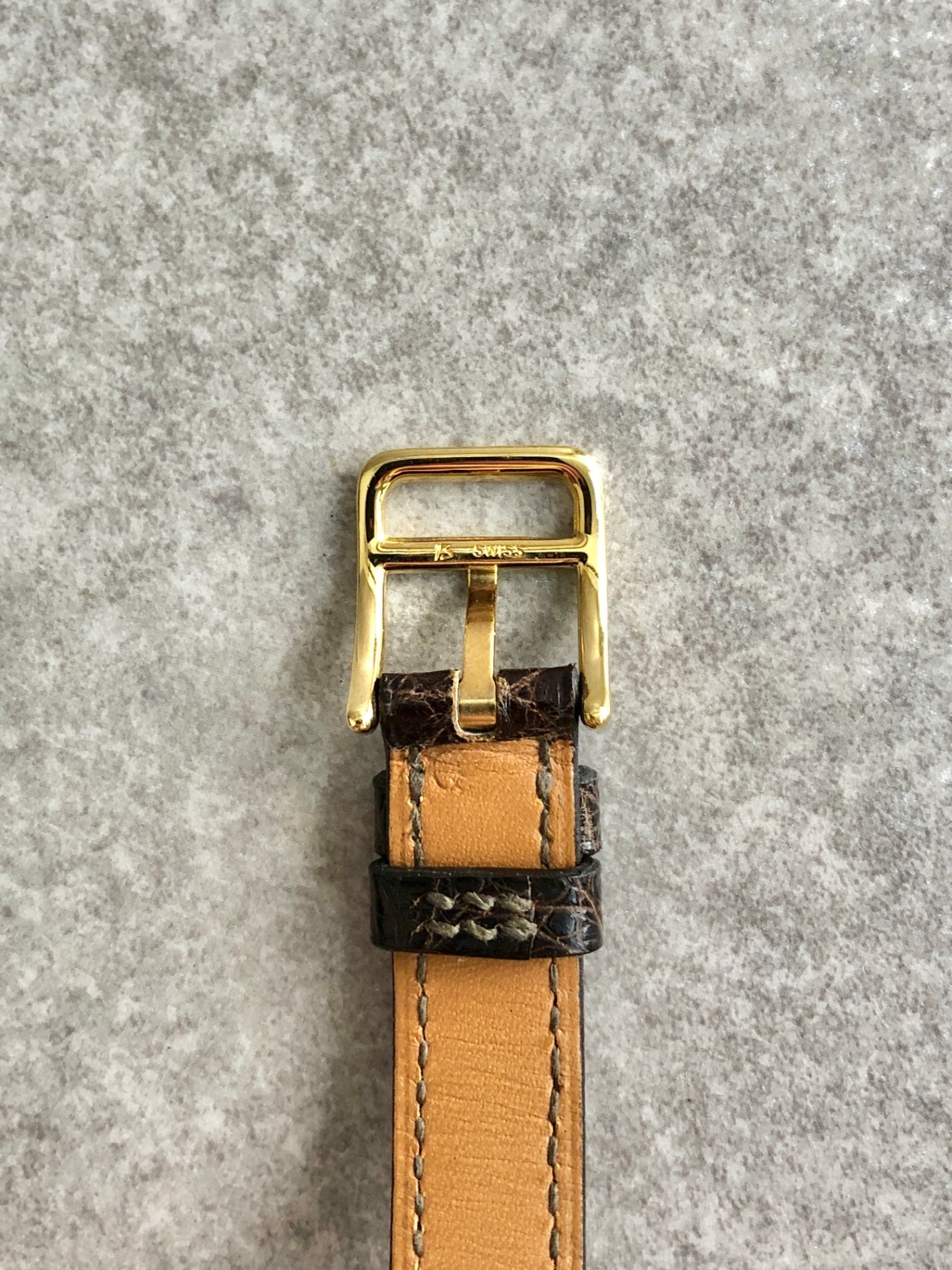 HERMES Watch Brown Vintage ih5tvr