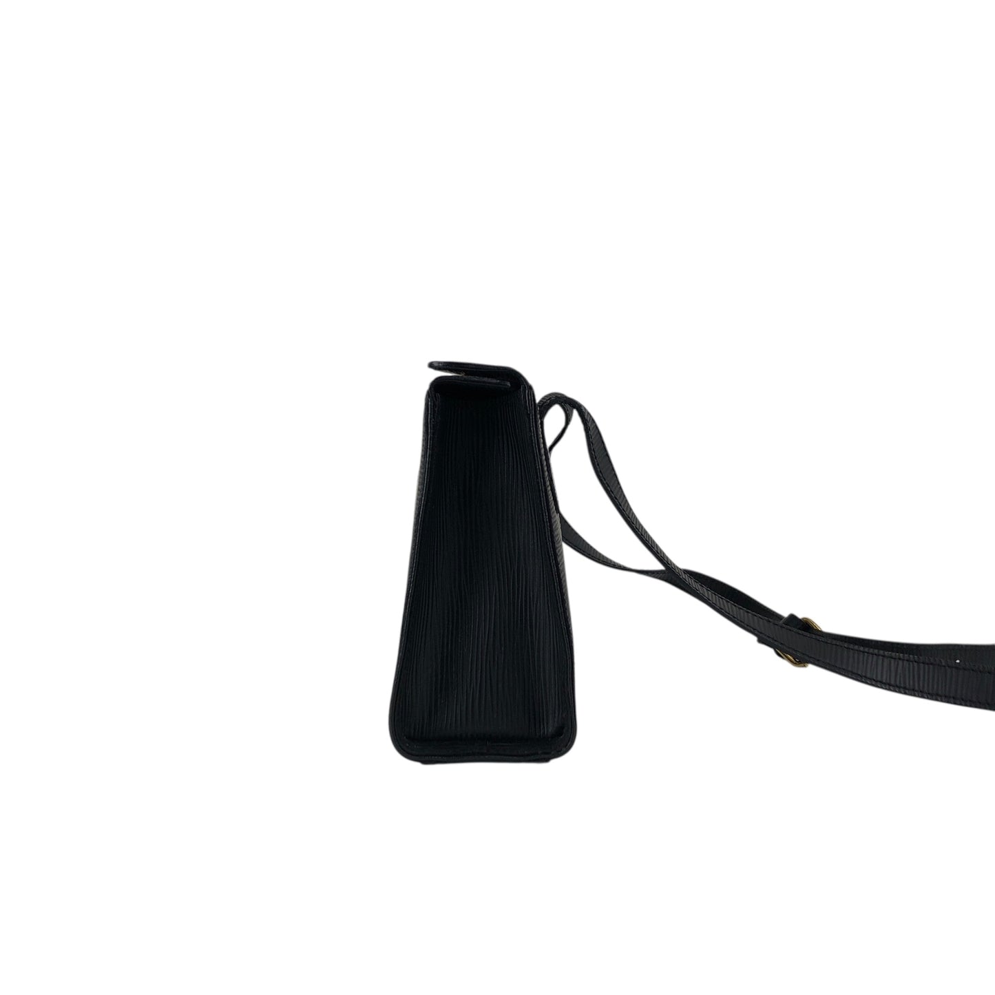 FENDI Logo Embossed Shoulder bag Black Vintage asc2di
