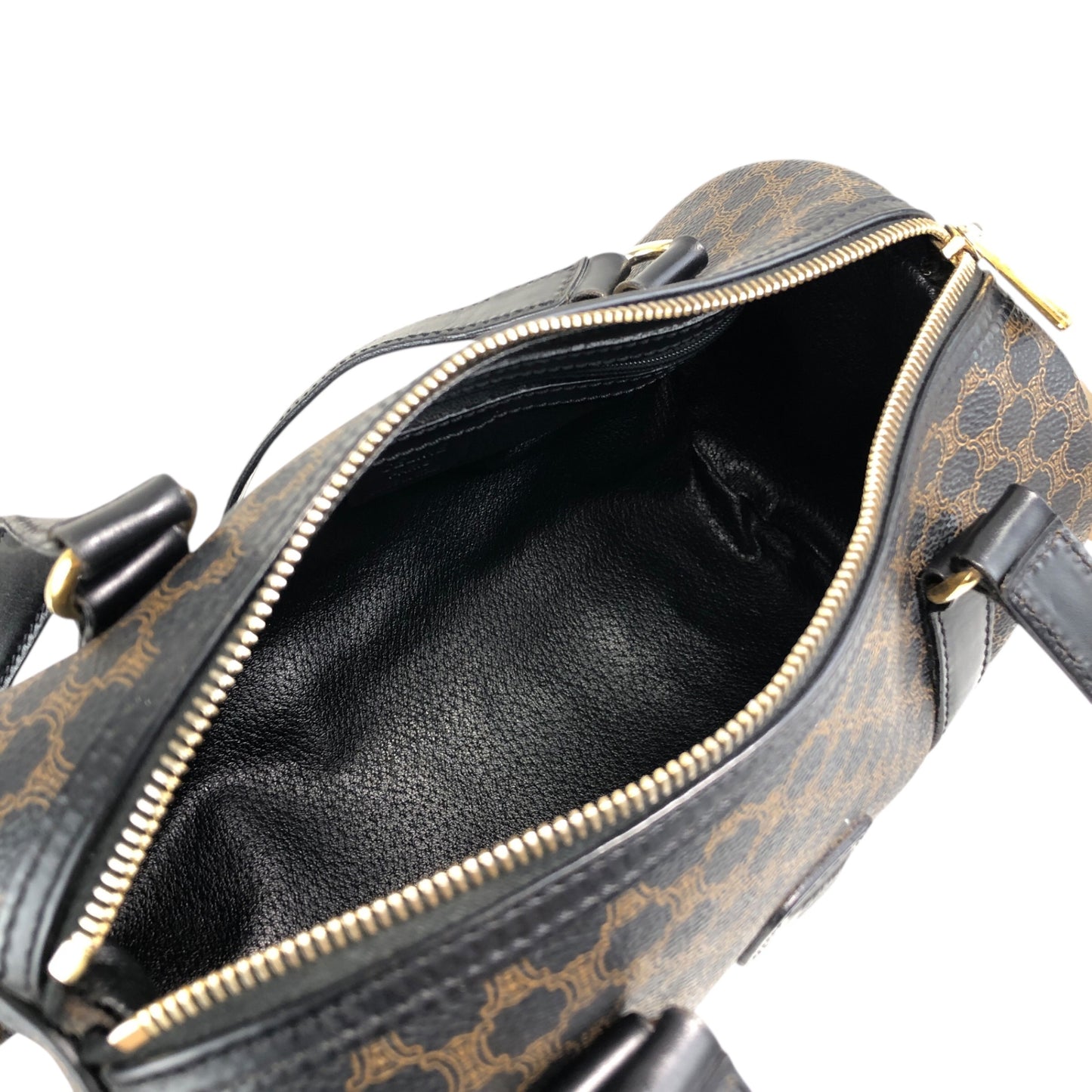 CELINE Macadam Blason Handbag Black Vintage yagsxr