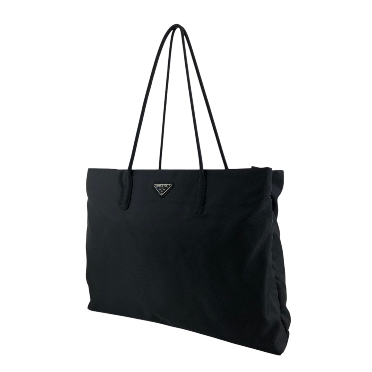 PRADA Tessuto Triangle Logo Totebag Black Vintage mi5jiw