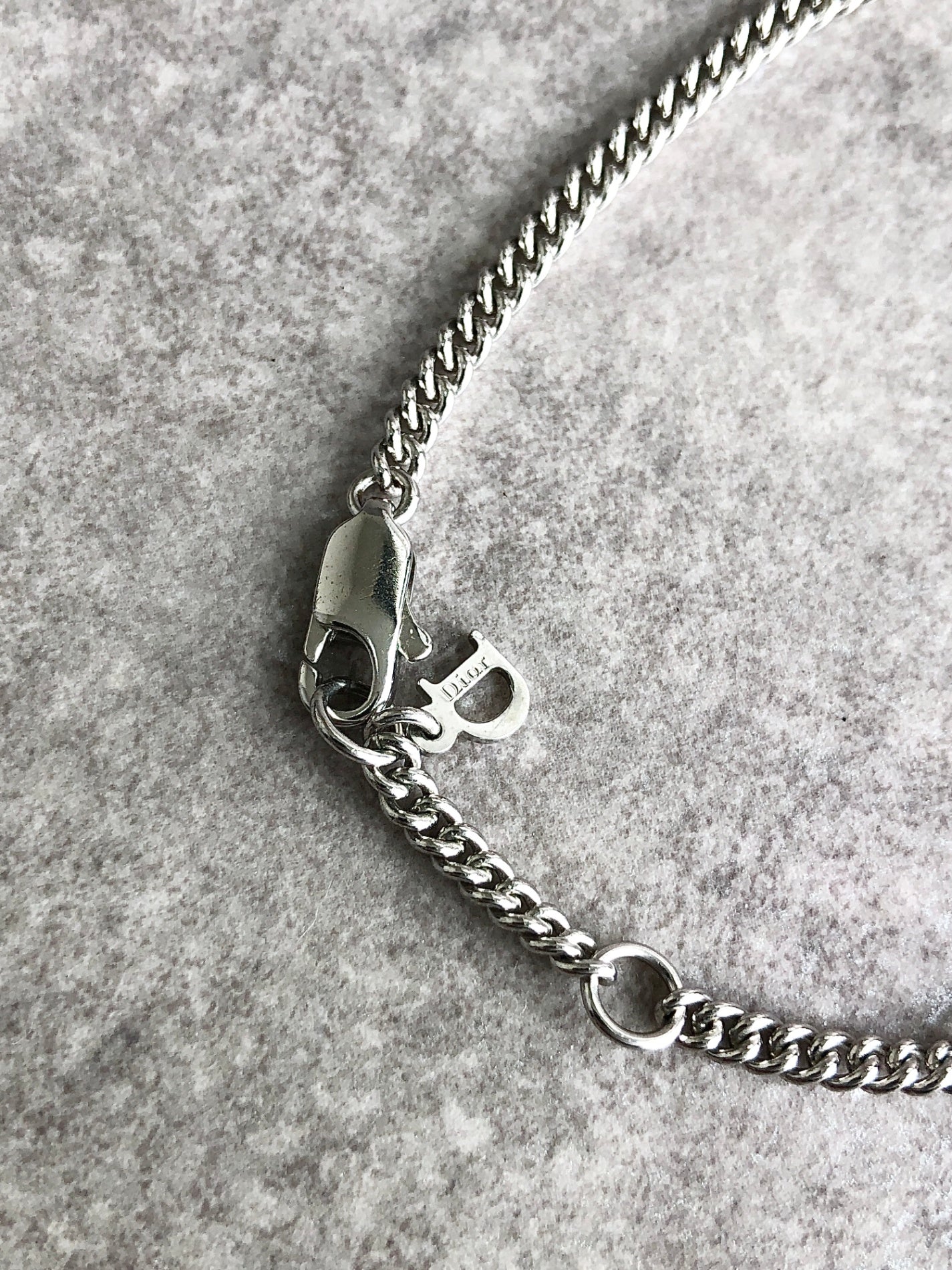 Christian Dior Logo Bracelet Silver Vintage 56r5x4