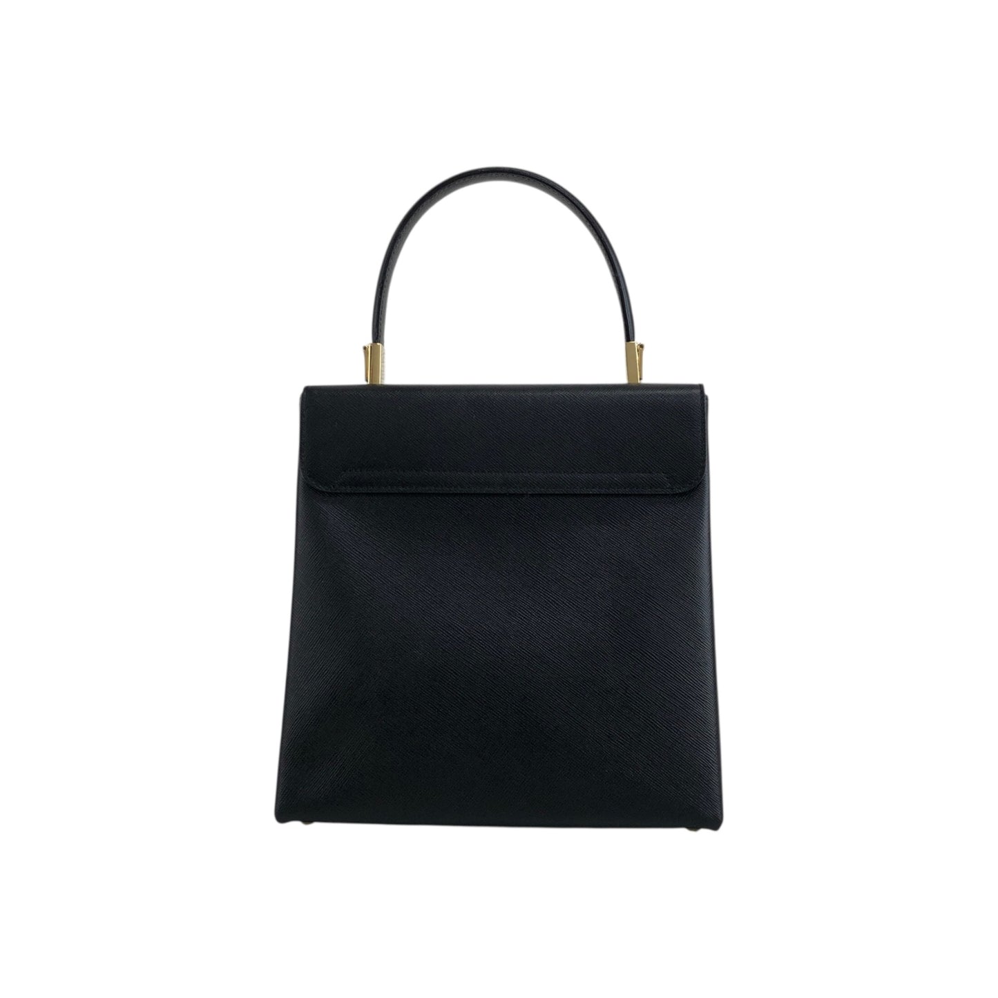 Salvatore Ferragamo Gancini Two-way Handbag Shoulder bag Black Vintage zaxbv3