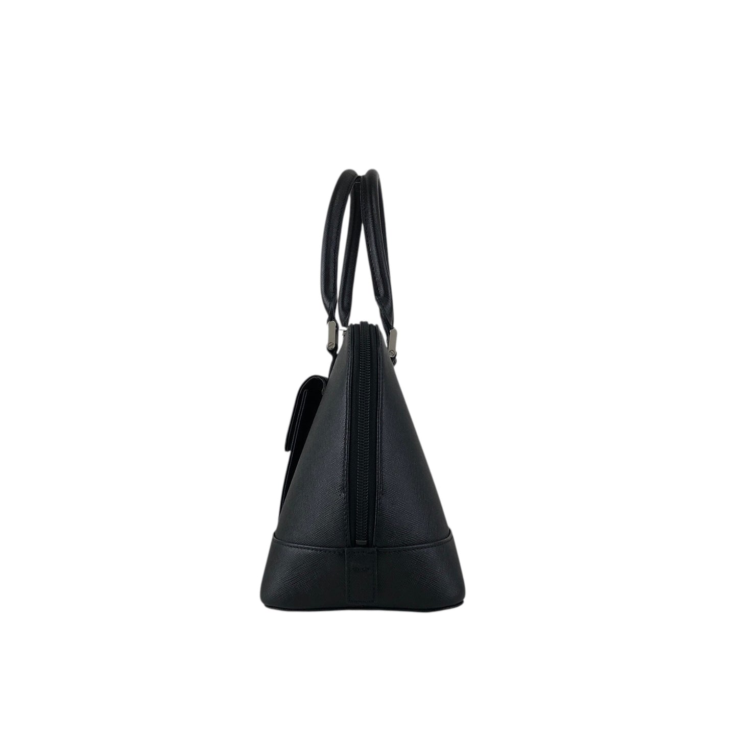 BURBERRY Front Pocket Handbag Black Vintage h2h7ny