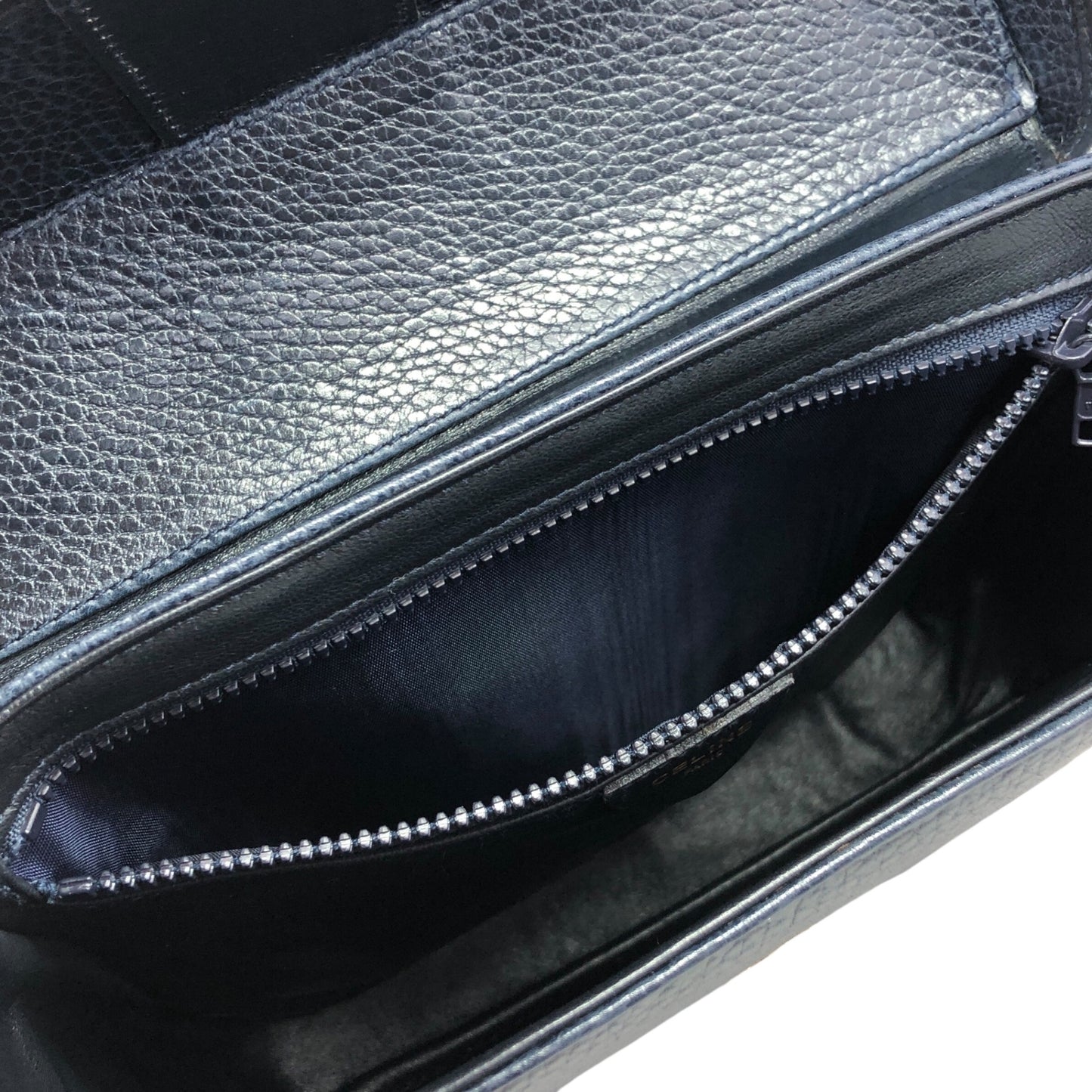 CELINE Horse Carriage Shoulder bag Navy Vintage ahfkd8