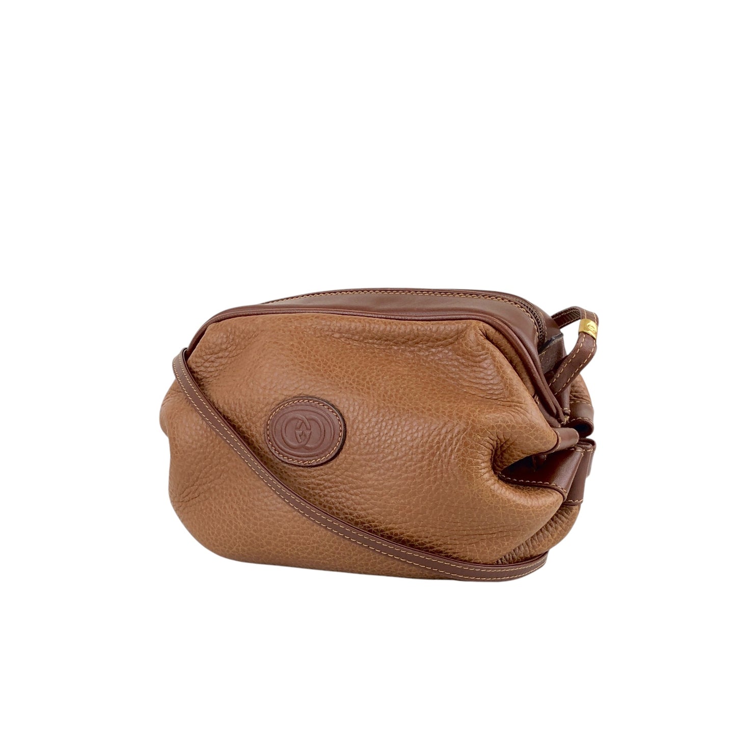 GUCCI Logo Small Shoulder bag Brown Vintage 6j6h7h
