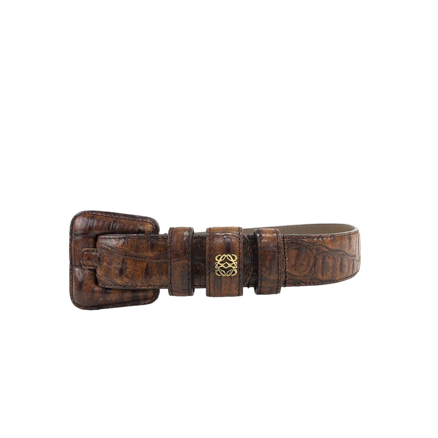 LOEWE Anagram Belt Brown Vintage 6d3xww