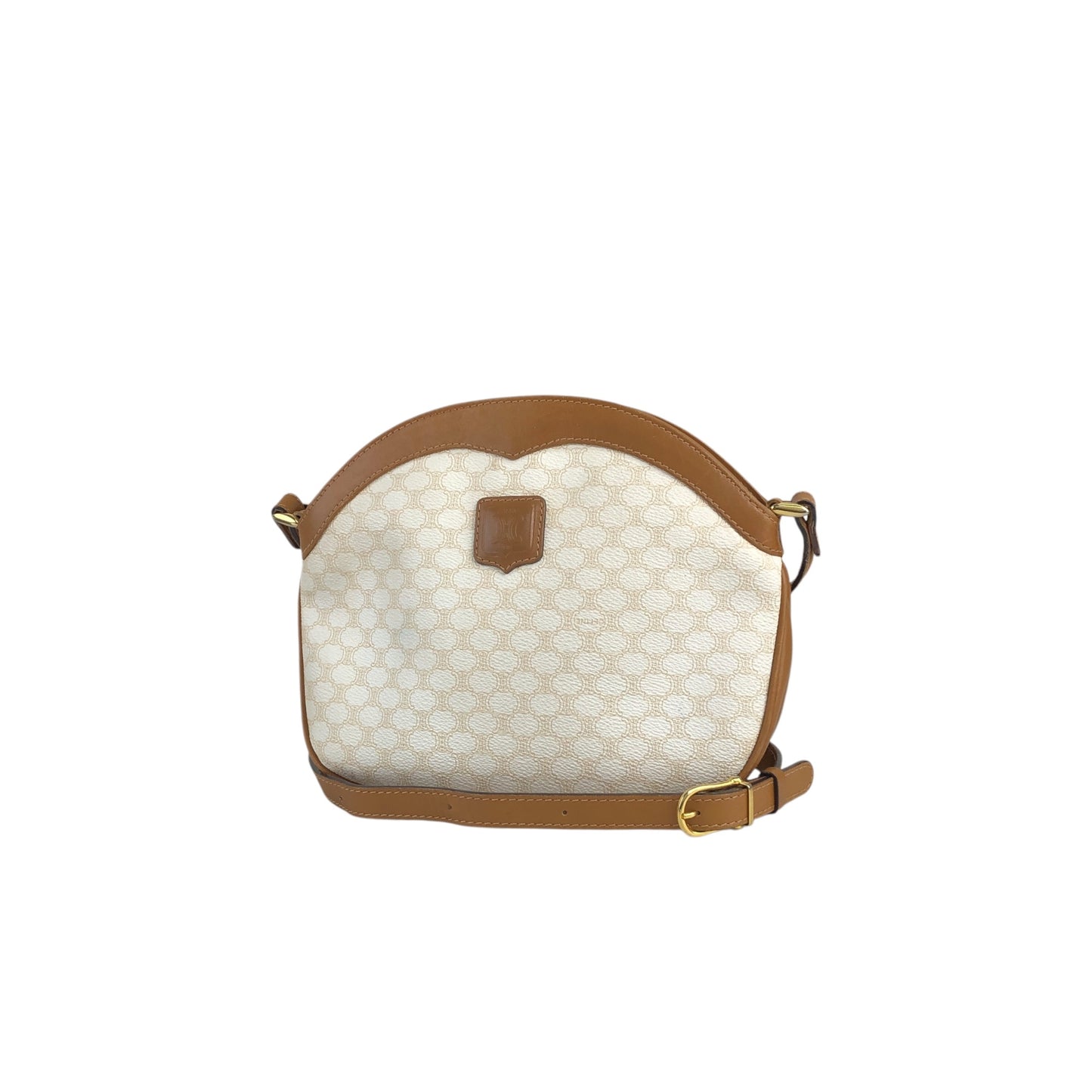CELINE Macadam Blason Shoulder bag White Vintage y88uii