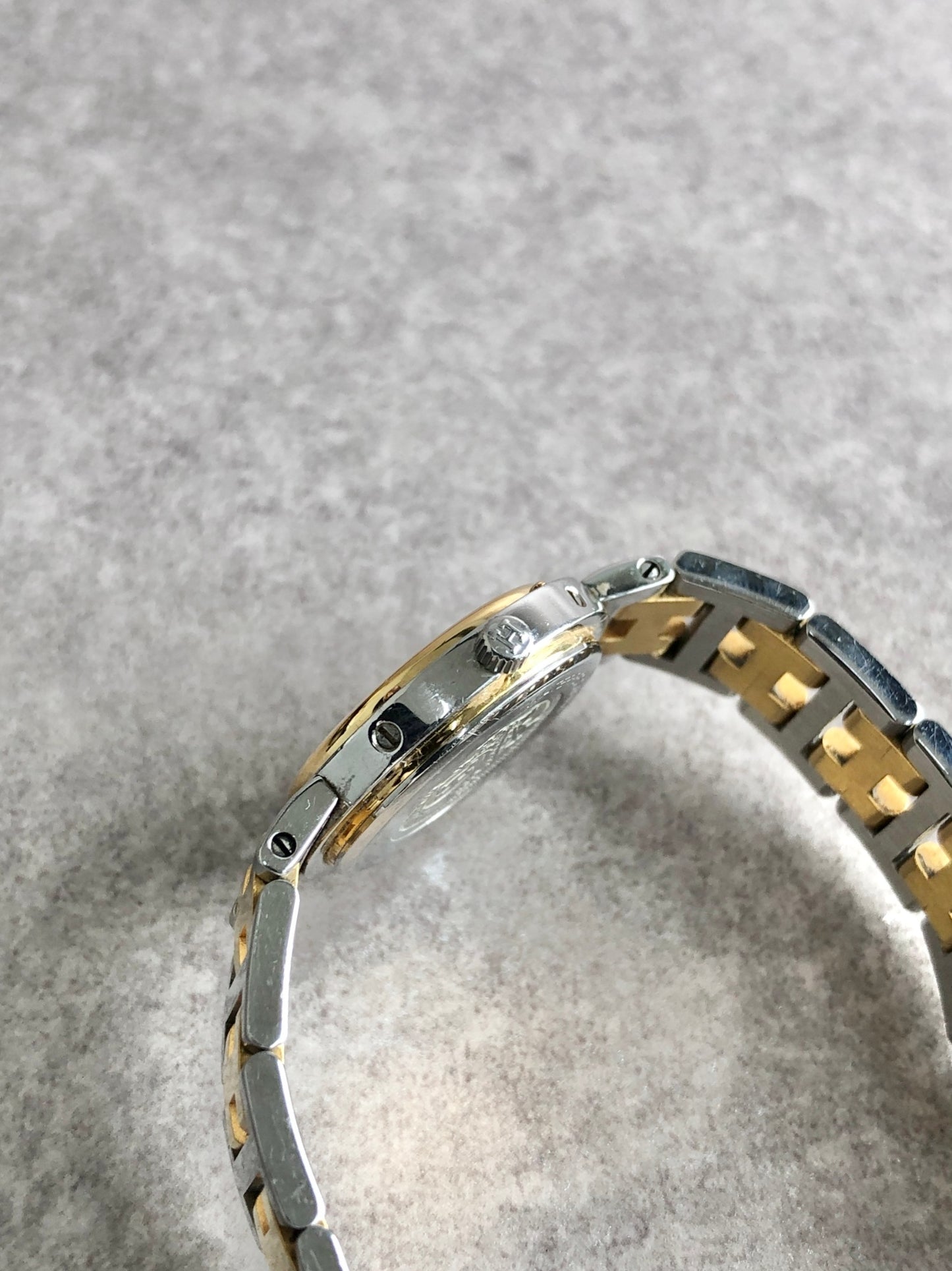 HERMES Quartz Watch Silver×Gold Vintage 7ahpvs