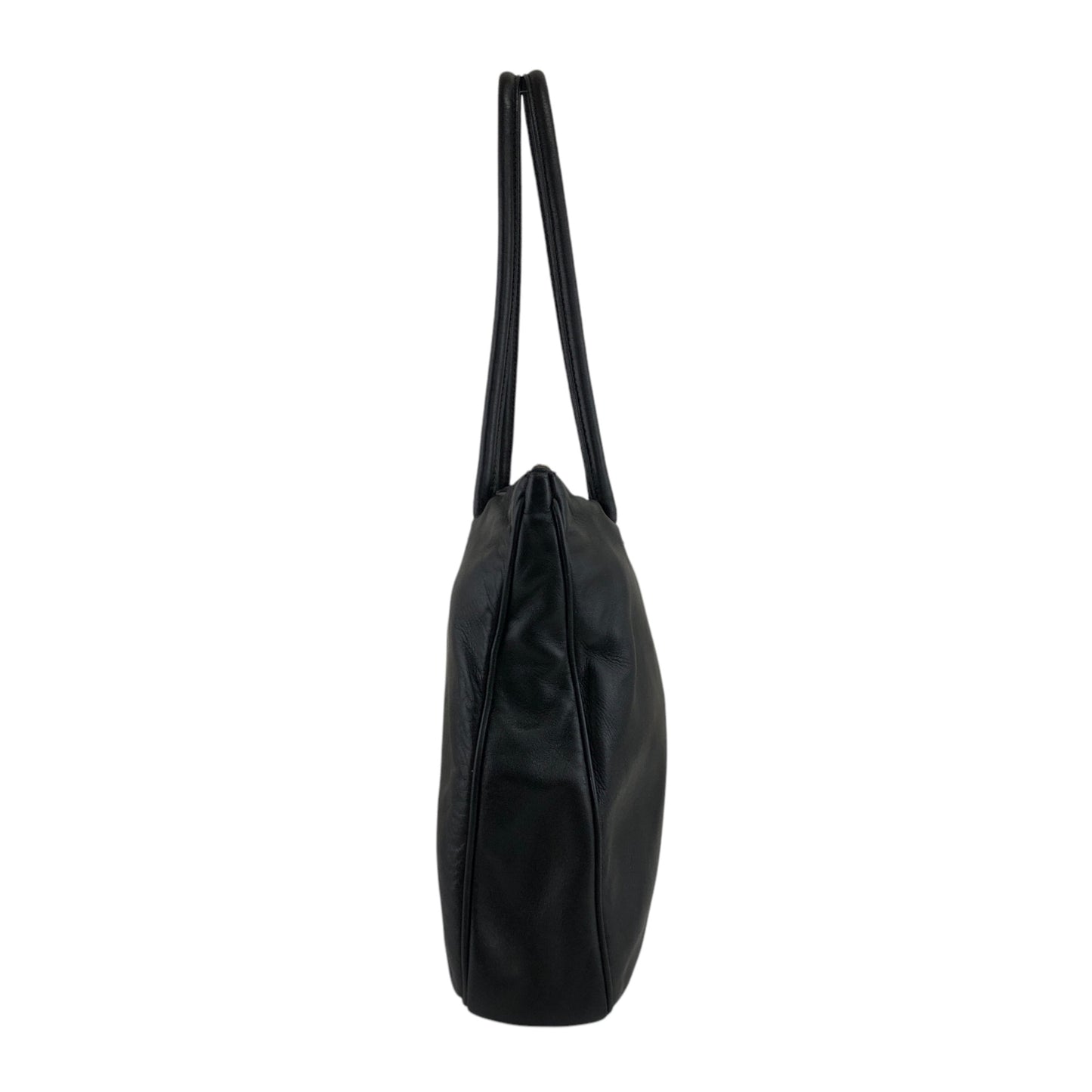 PRADA Logo Embossed Totebag Black Vintage r7ii2c