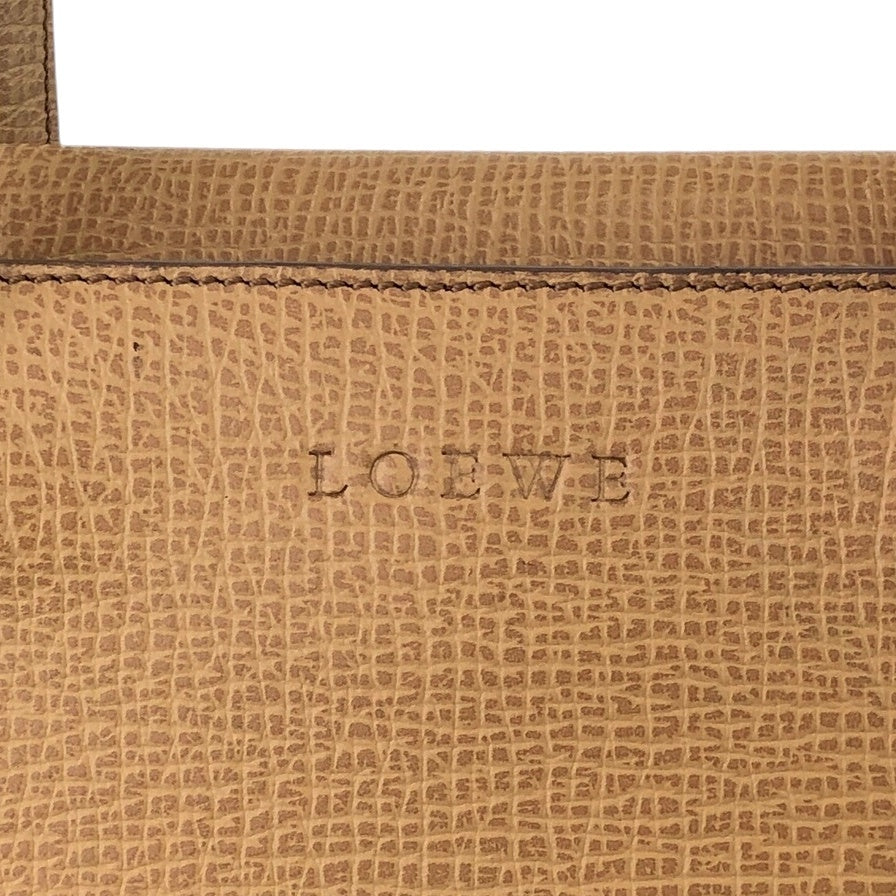 LOEWE Logo Embossed Handbag Camel Vintage smfwpe