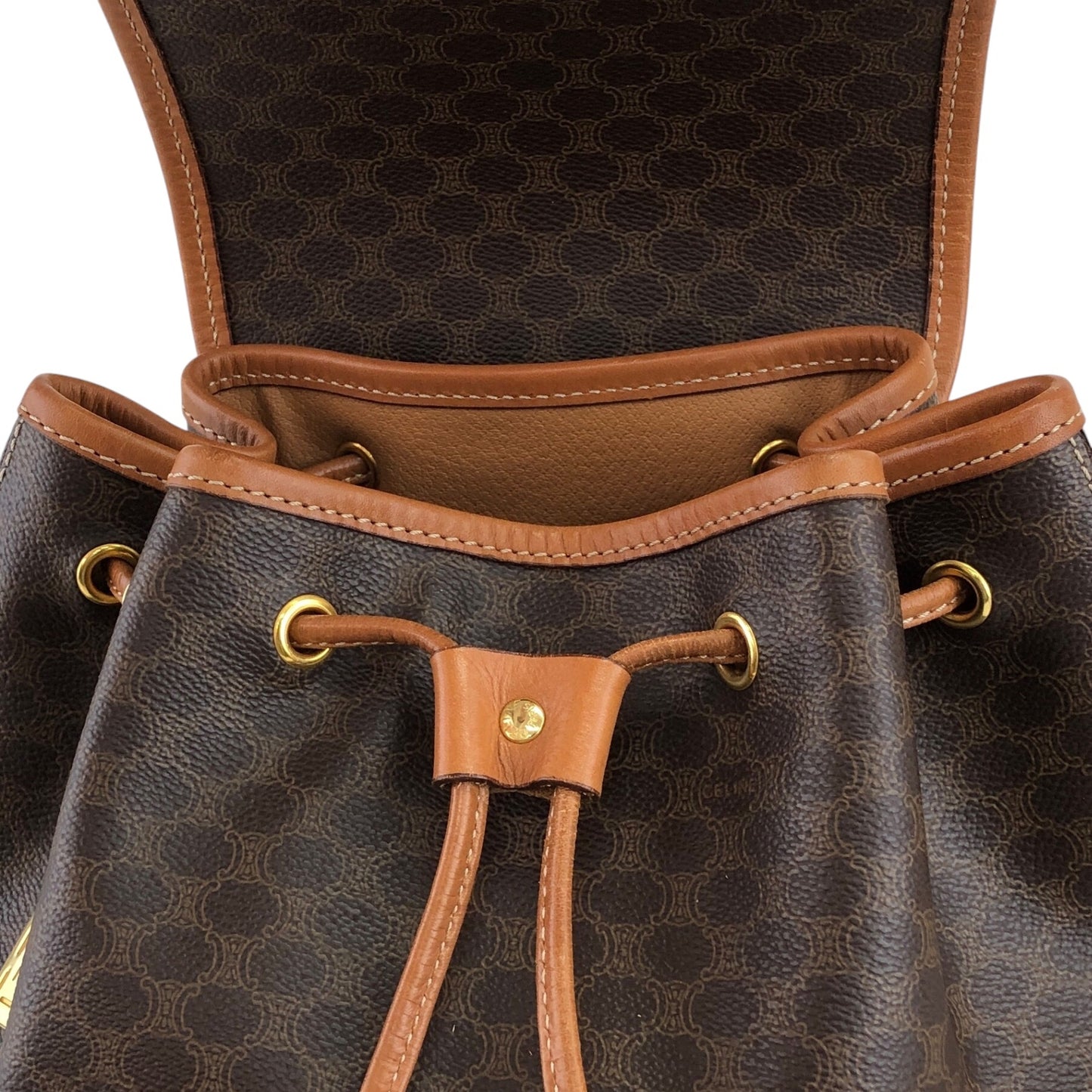 CELINE Macadam Backpack Brown Vintage i8882p