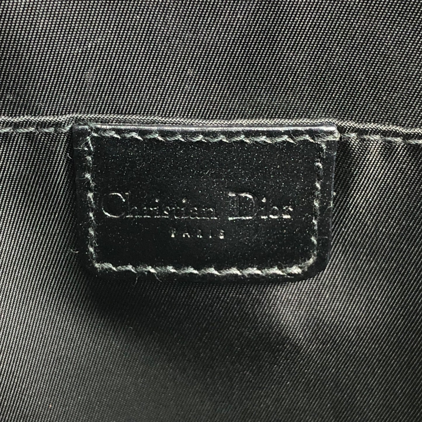 Christian Dior Logo Handbag Black White Vintage ny7jtf
