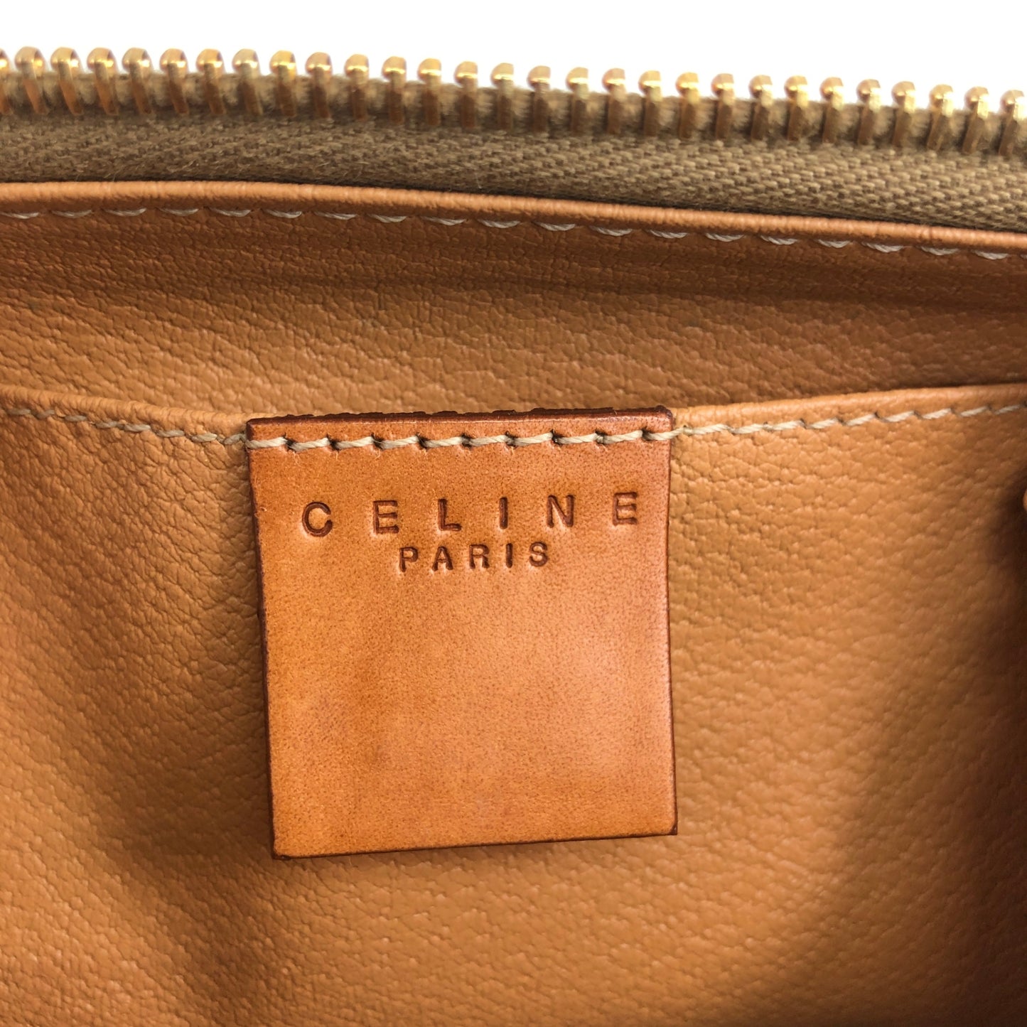 CELINE Macadam Blason Pouch Brown Vintage chci53