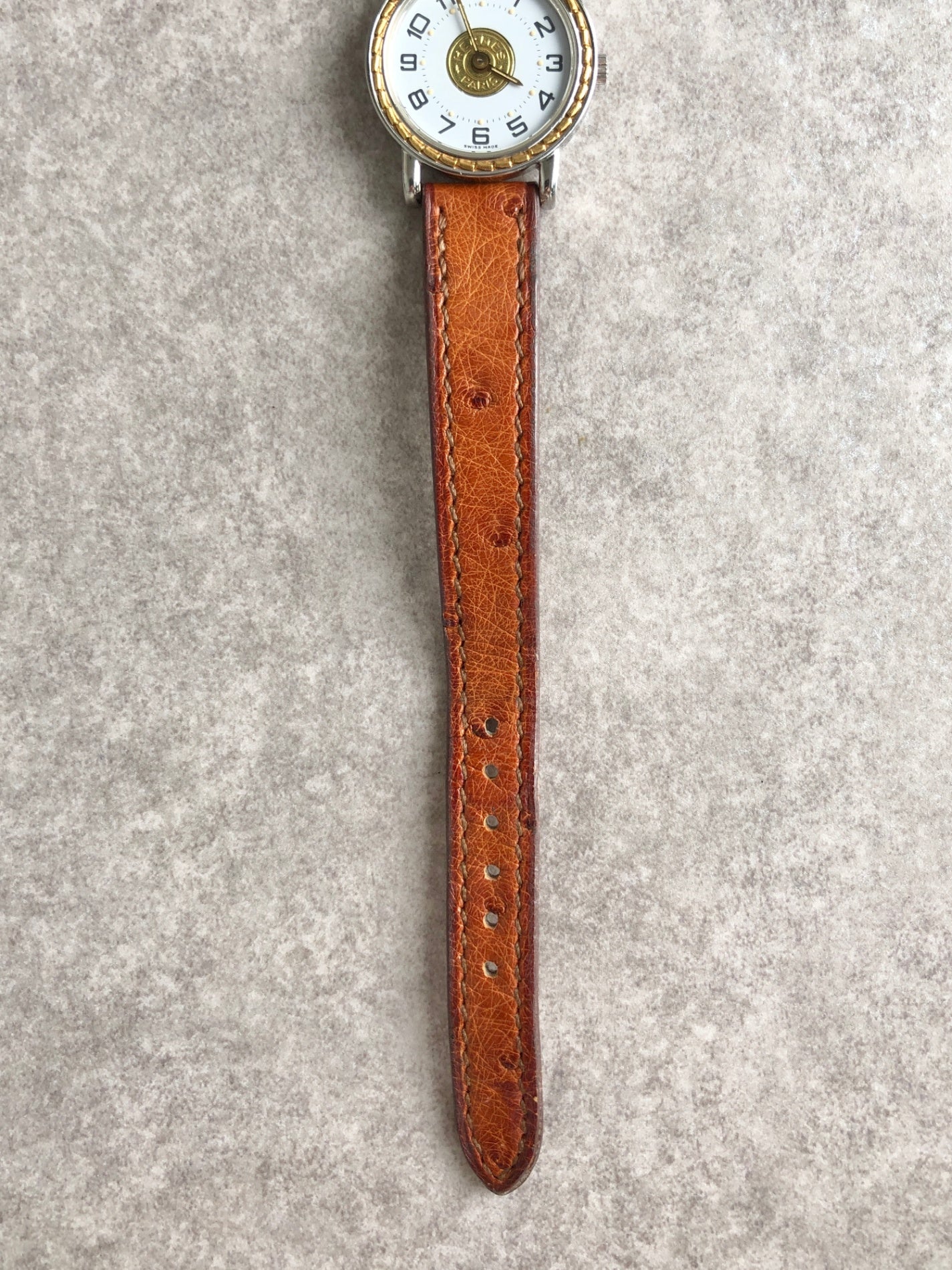 HERMES Serie Watch Brown Vintage pjrfdw