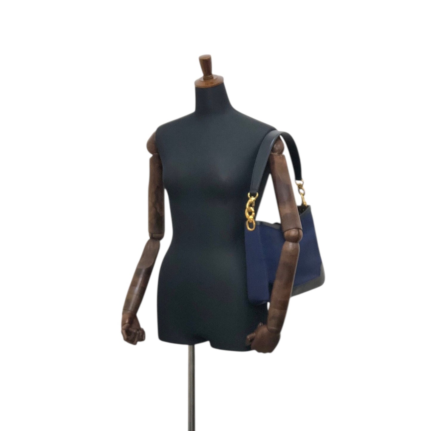 CELINE Gancini Shoulder bag Navy Vintage nnpwss