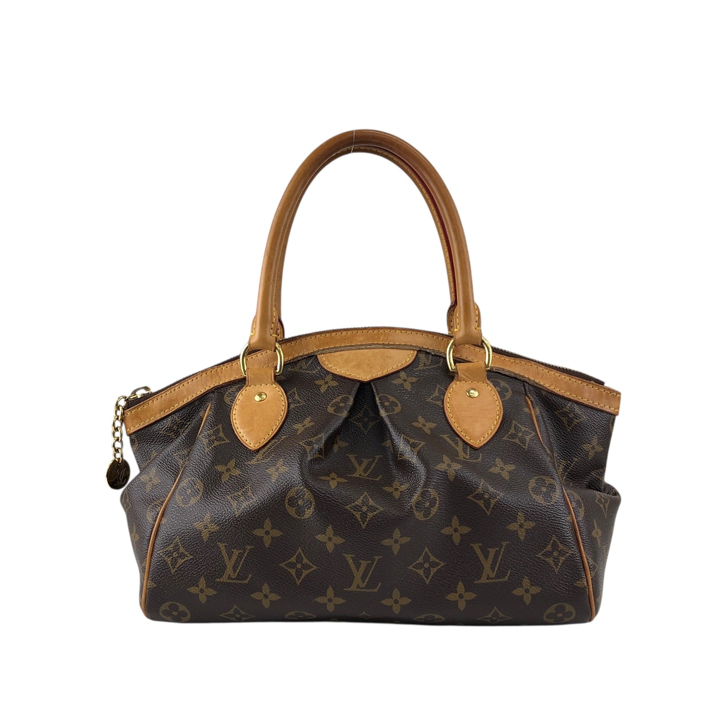 LOUIS VUITTON Monogram Handbag Brown Vintage v3t8ju