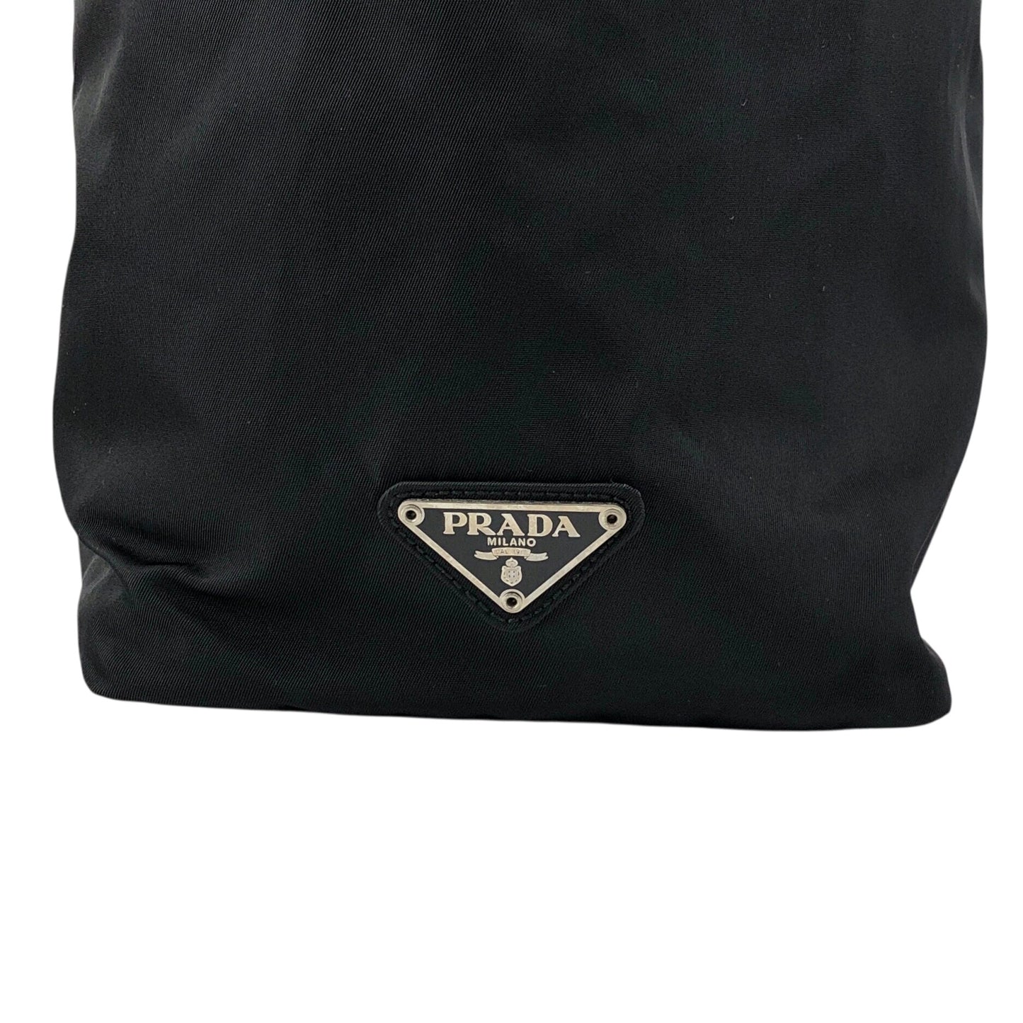 PRADA Tessuto Triangle Logo Totebag Black Vintage ehdcz6