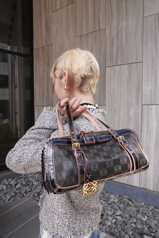 LOEWE Anagram Charm Boston bag Black Vintage u28crh