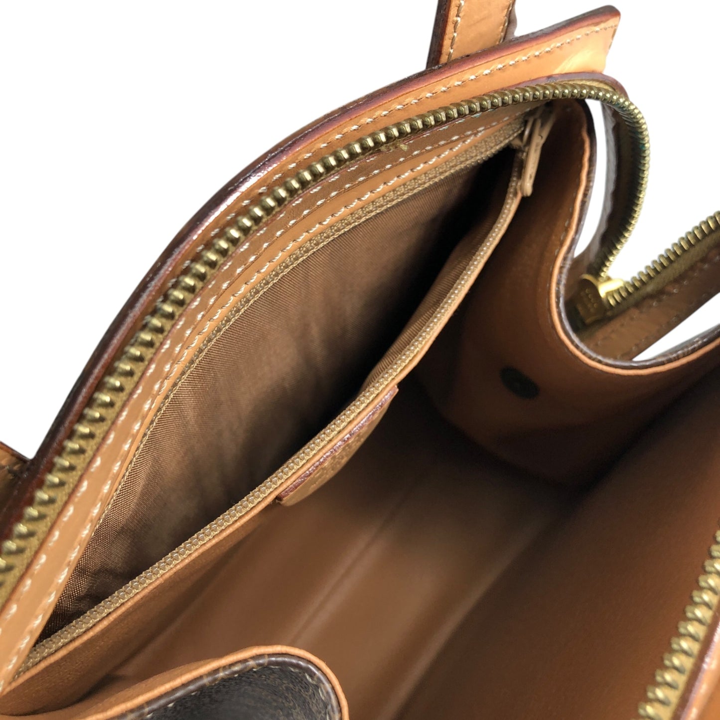 CELINE Macadam Handbag Brown Vintage 2fxfg6