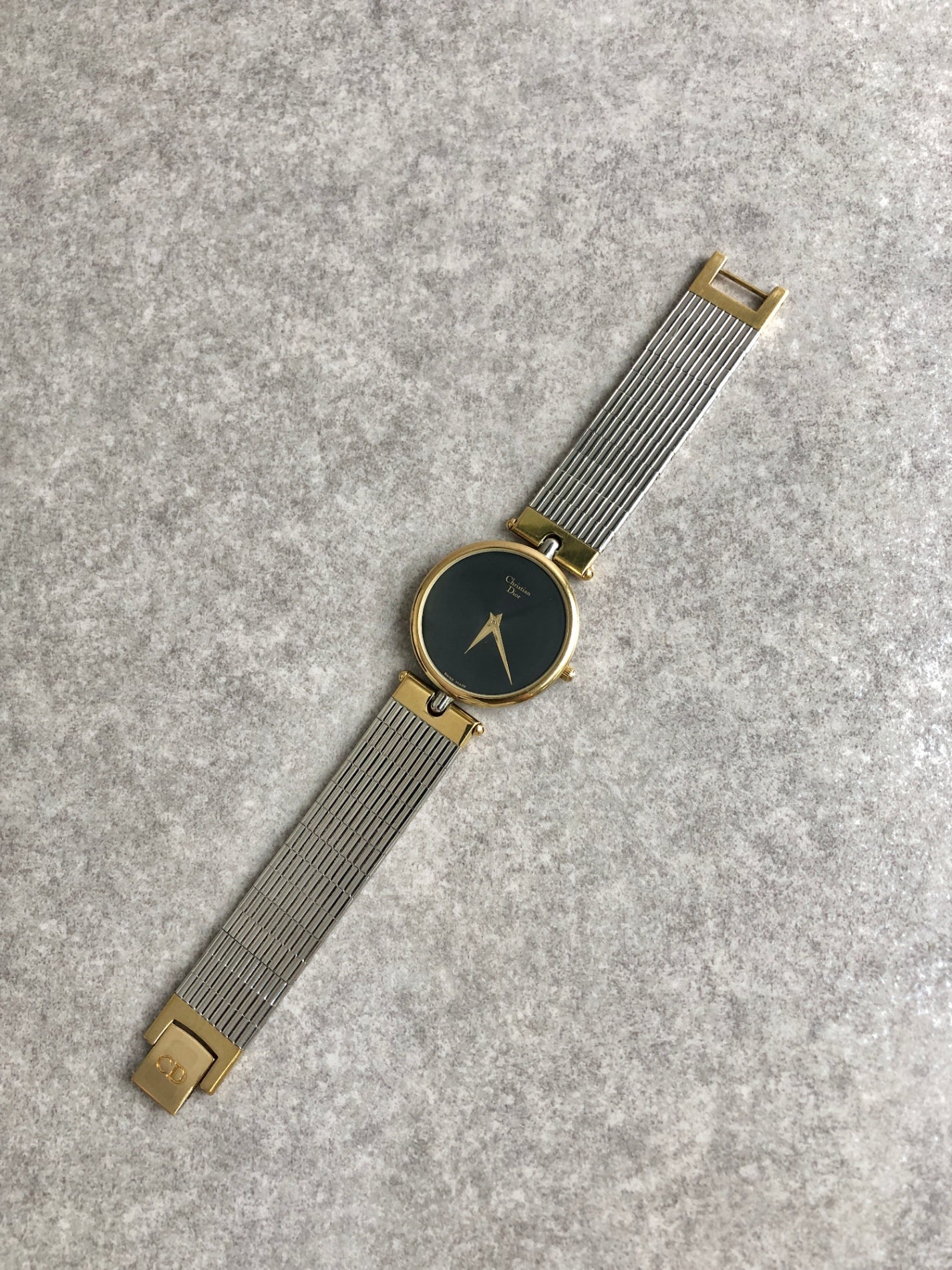 Christian Dior Quartz Watch Silver×Gold Vintage m8wvnb