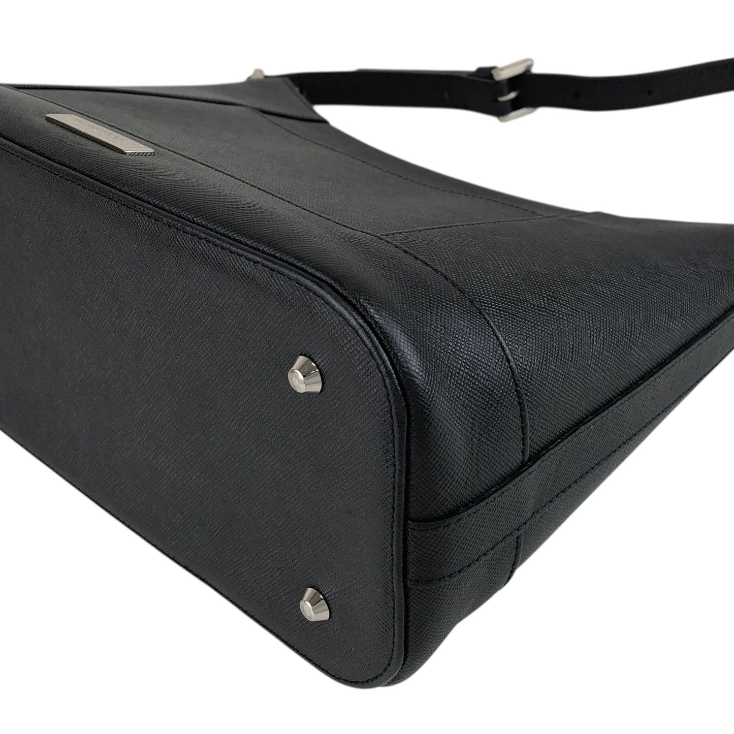 BURBERRY Logo Shoulder bag Black Vintage ph73yp