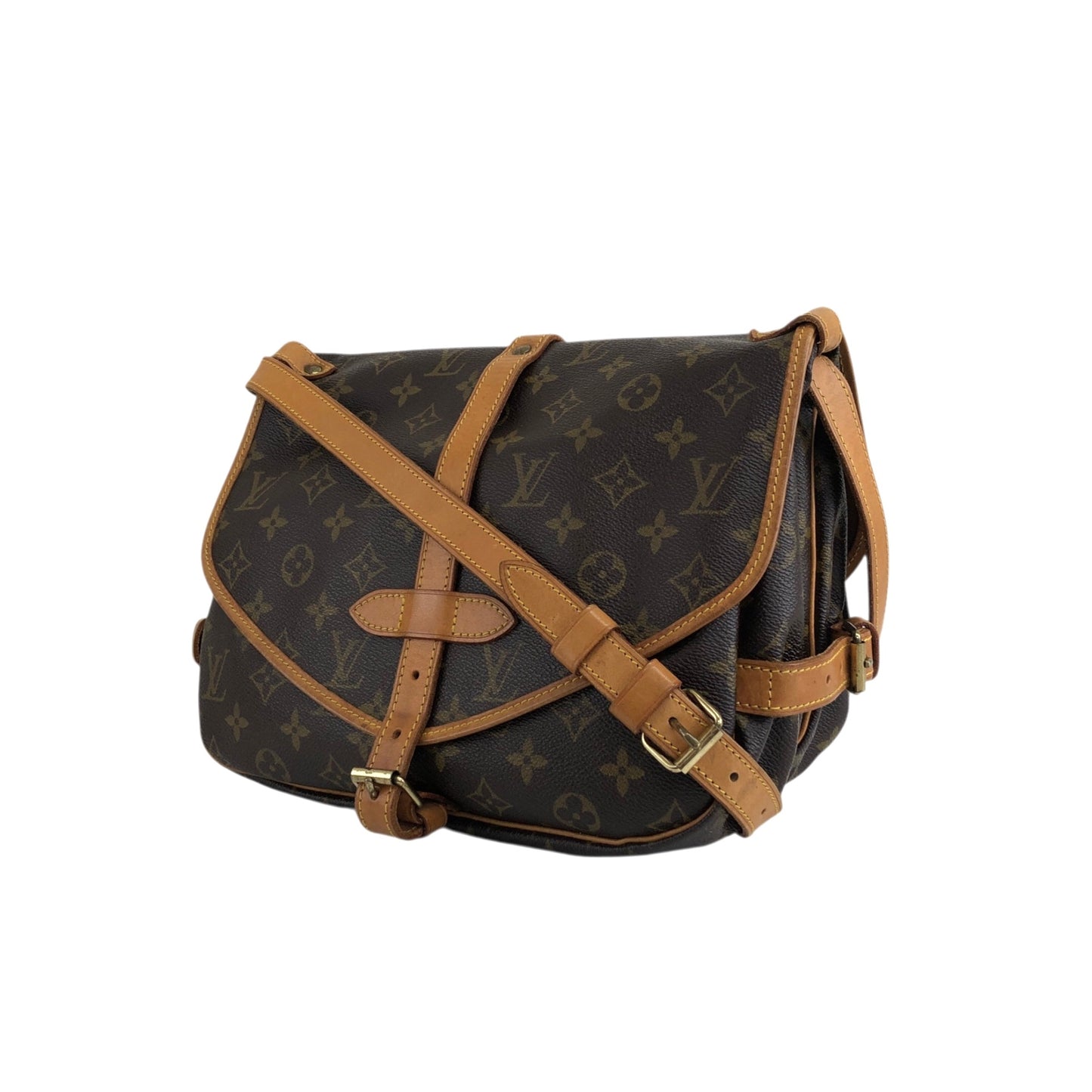 LOUIS VUITTON Monogram Shoulder bag Brown M42256 Vintage eirzhg
