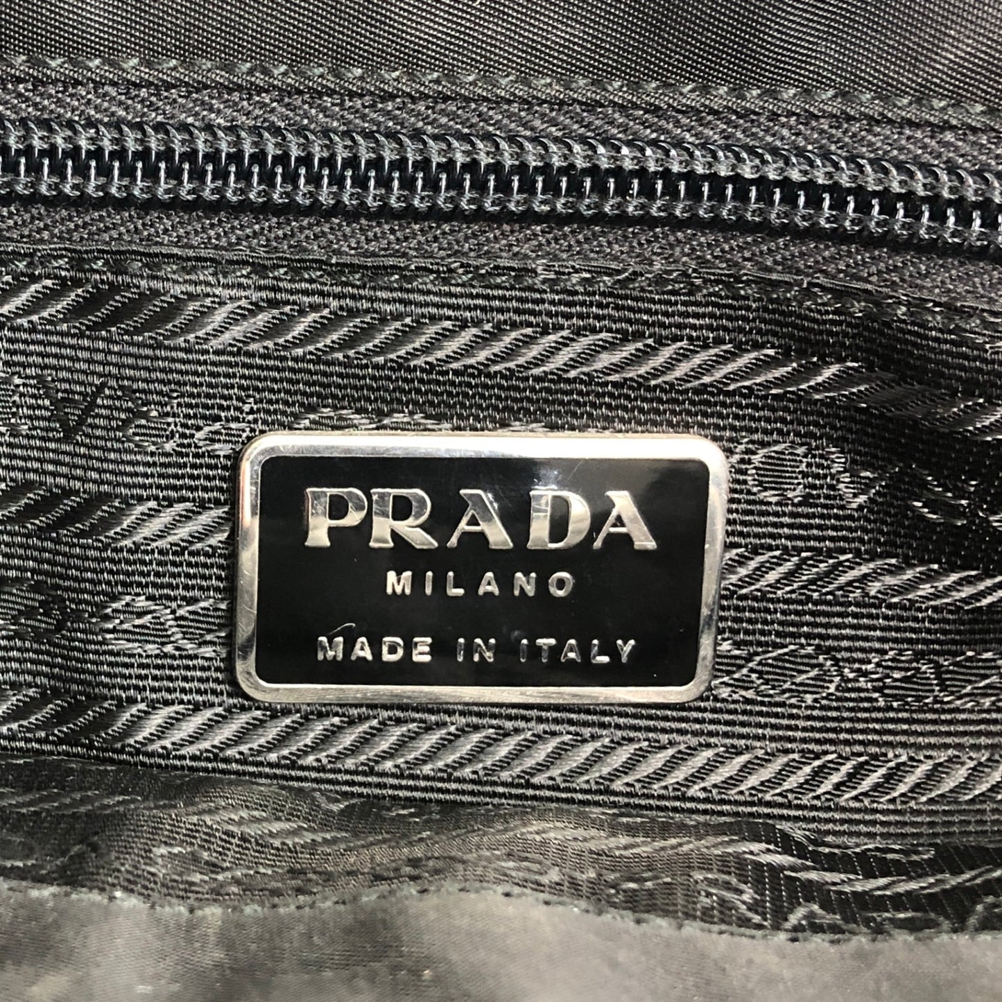 PRADA Logo Shoulder bag Black Vintage cdpuma