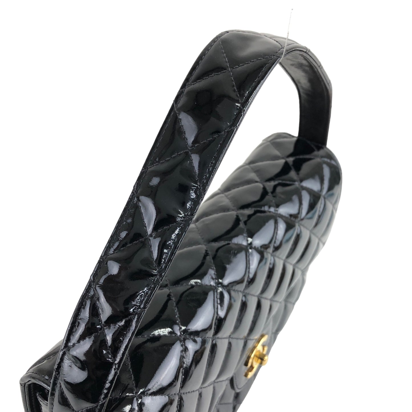 CHANEL Matelasse Coco Mark 手提包黑色復古 kdmcy3