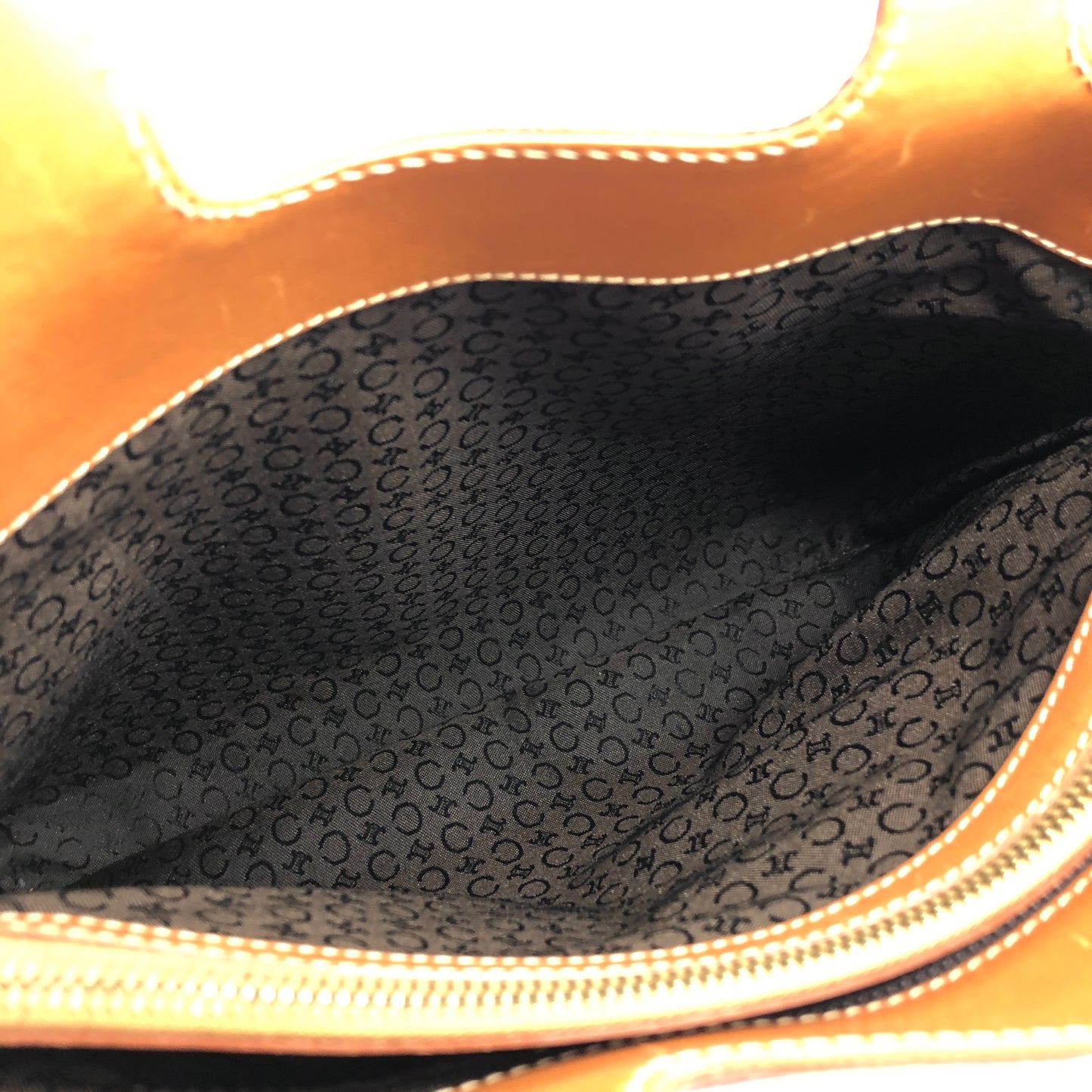 CELINE Macadam Logo Handbag Brown Vintage j4guu8