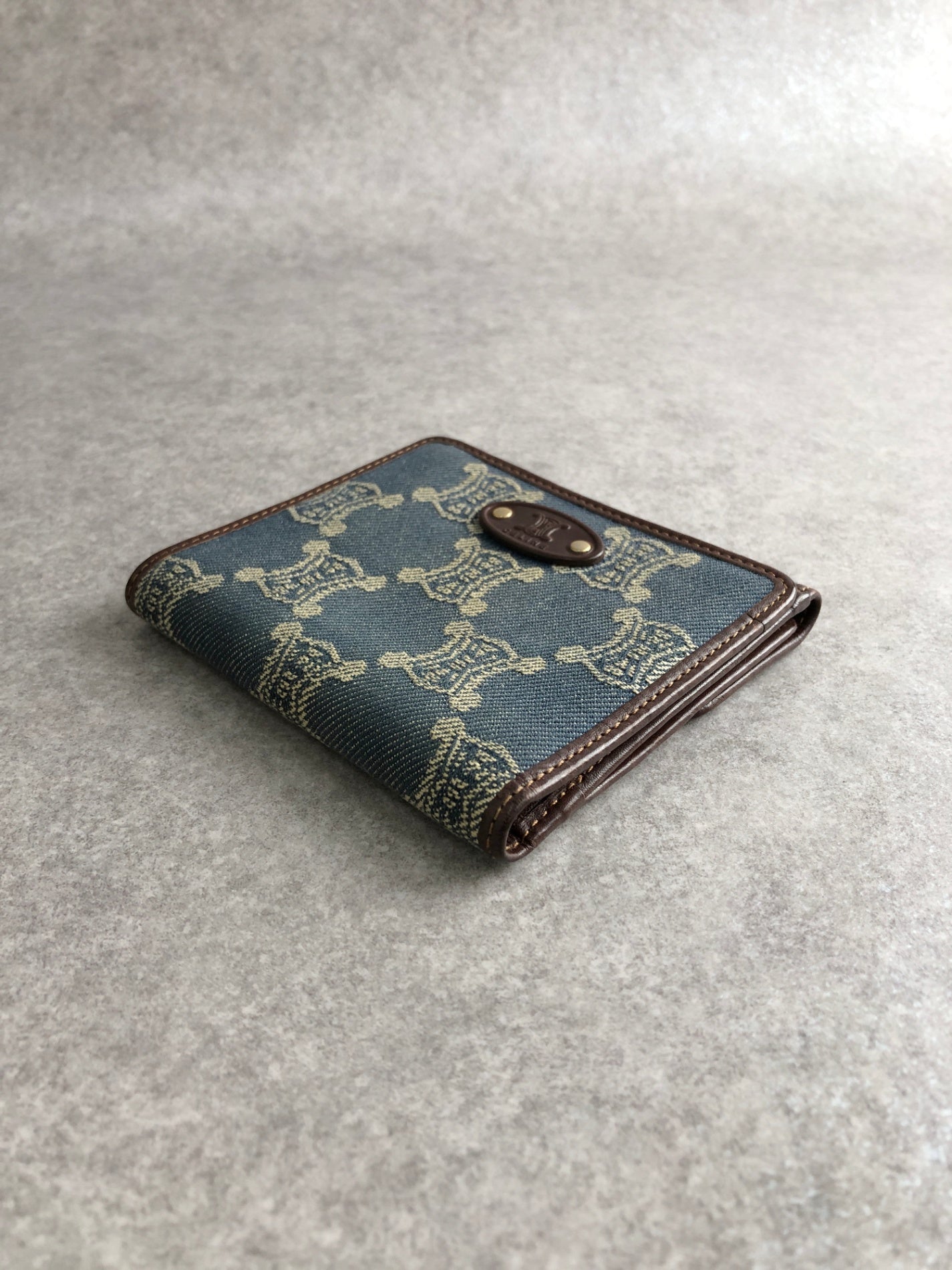 CELINE Paris Macadam Folded Wallet Indigo Vintage zbp5r8