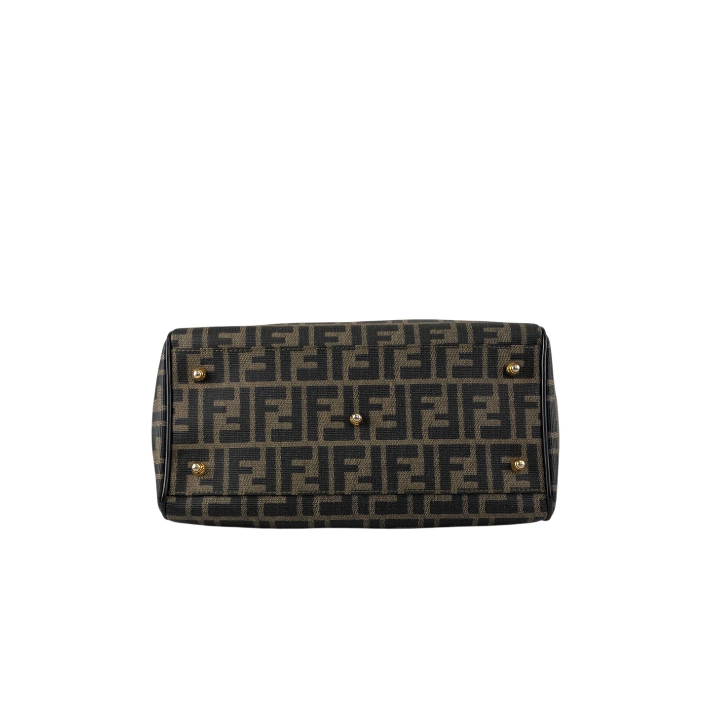 FENDI Zucca Logo Two-way Handbag Shoulder bag Boston bag Black Vintage yh8esb