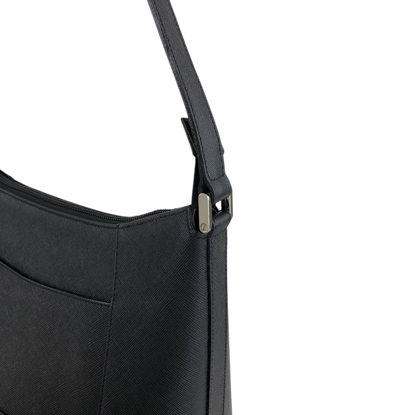 BURBERRY Logo Shoulder bag Black Vintage ph73yp