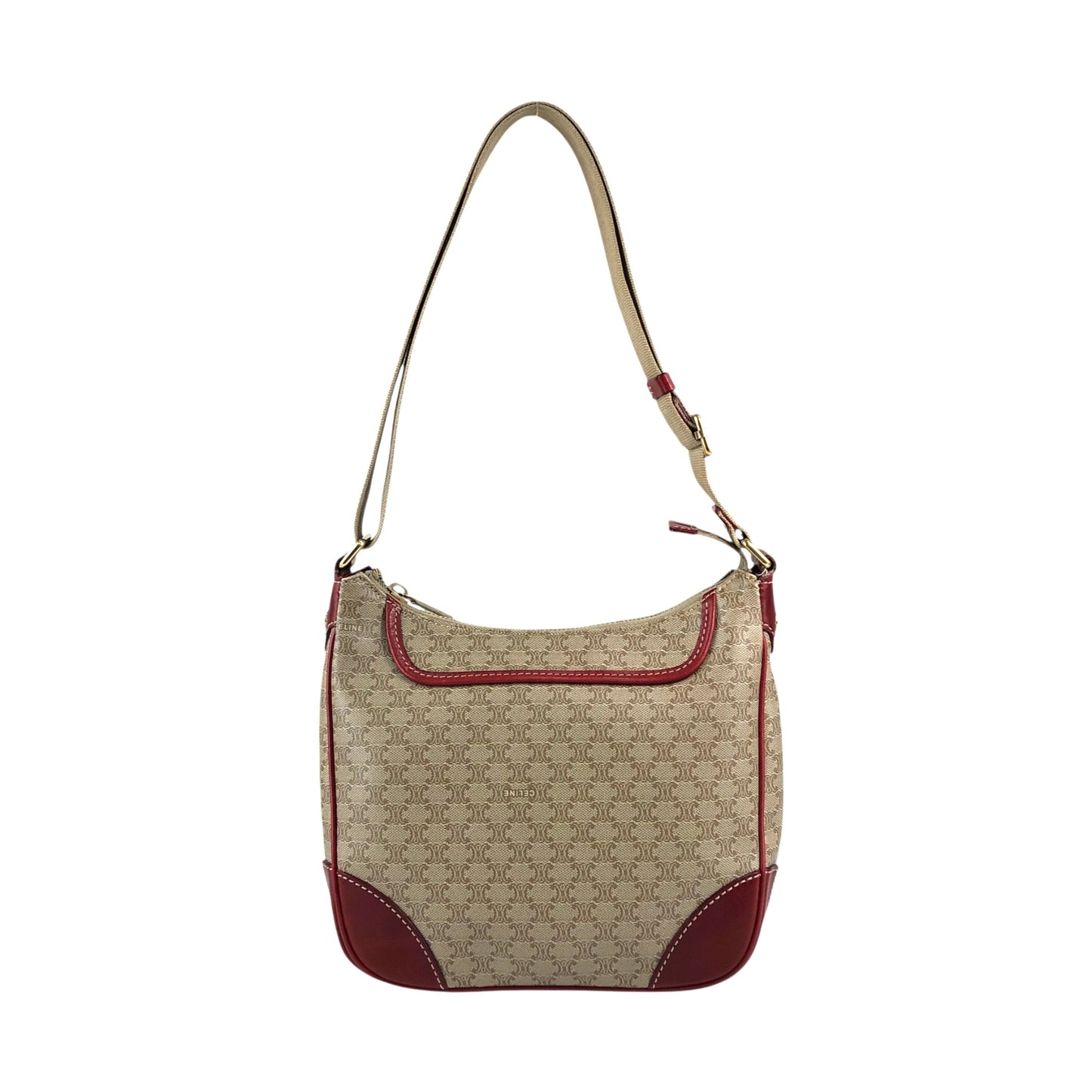 CELINE Macadam Shoulder bag Beige Vintage ebftjm